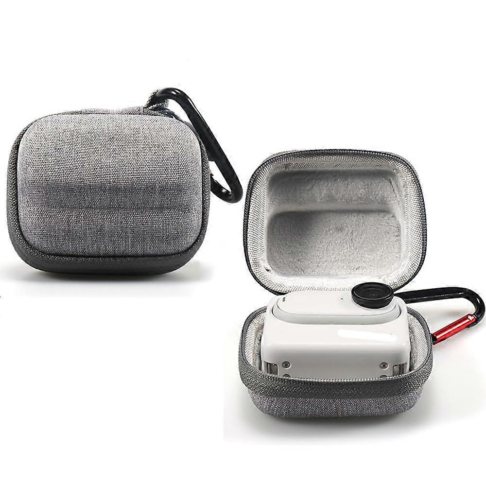 Small Carrying Case for GO 3S EVA Hard Shell Bag Grey Mini Travel Organizer Carabiner GO3S Vlogging