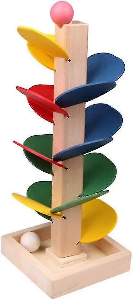 Sound Tree Wooden Sound Tree Colorful Wooden Tree Removable Leaves Marble Ball @BUGU