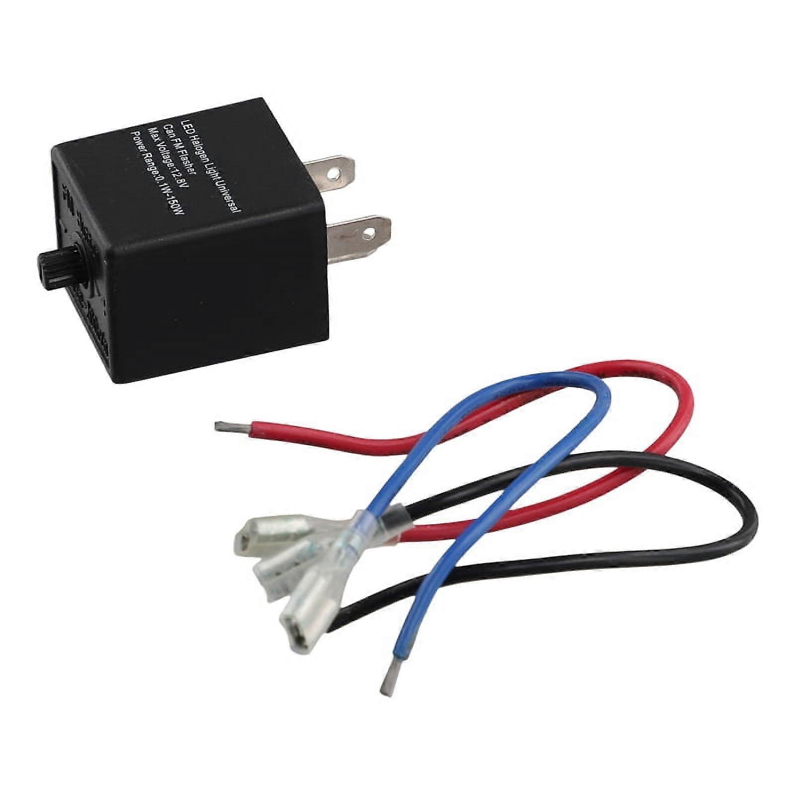 LED Flasher Relay, 12V 3-PIN Adjustable LED Flasher Relay Turn Signal Light Blinker for Automotive Motorcycle