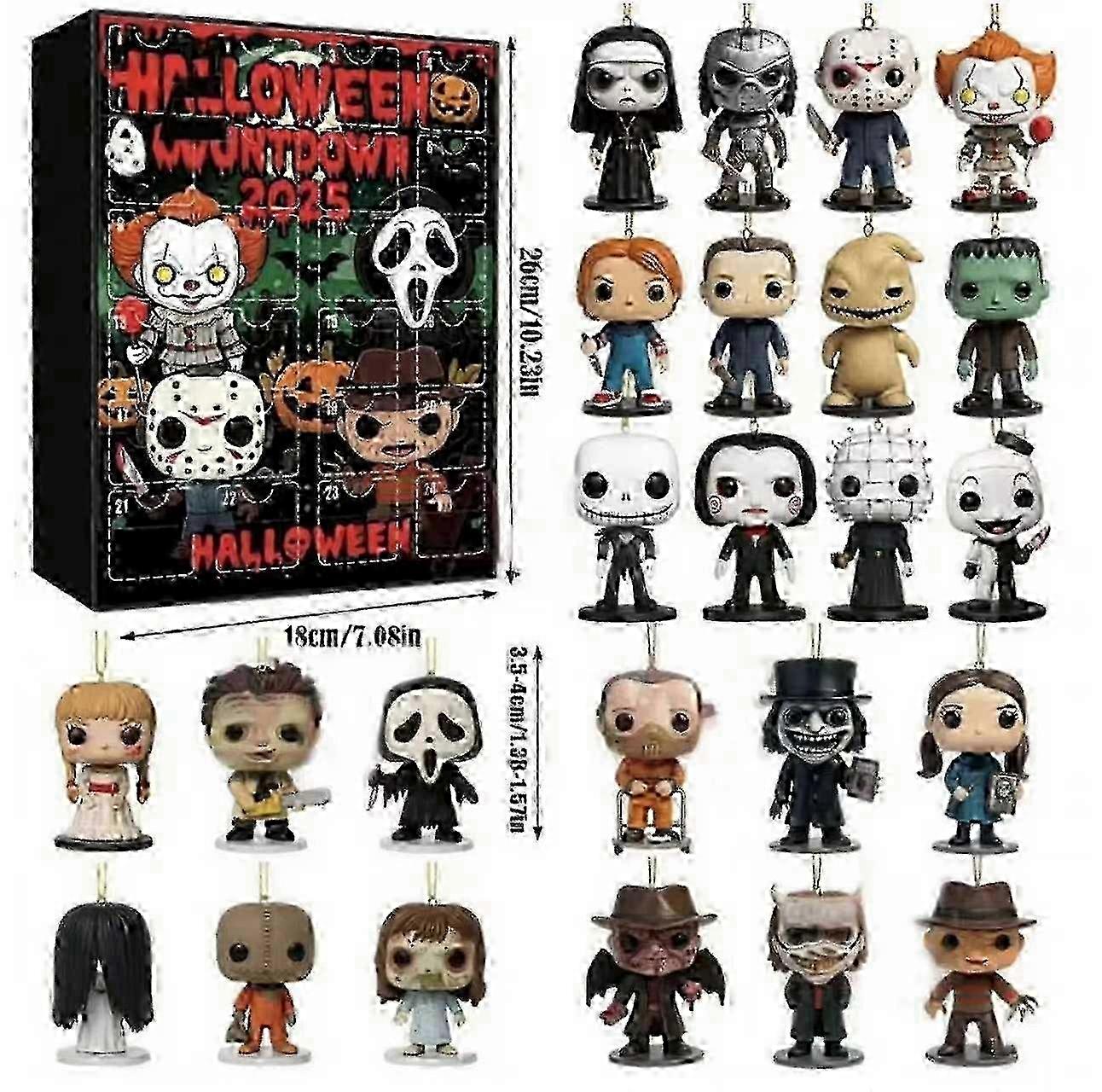 2025 Limited Edition! 24-day Horror Movie Figure Advent Cale