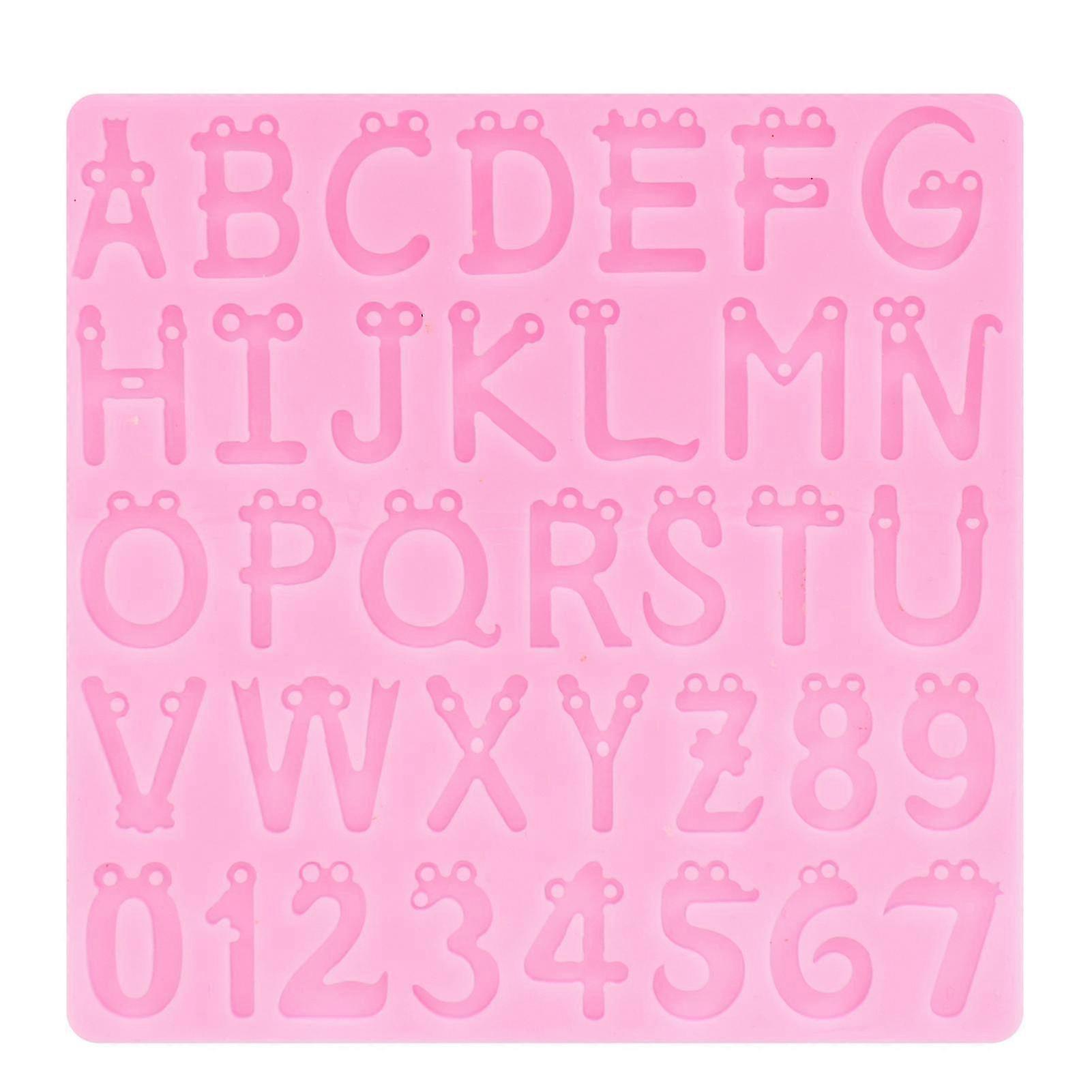 Number Alphabet Pattern Silicone Mold for DIY Chocolate Fondant Cake Decoration