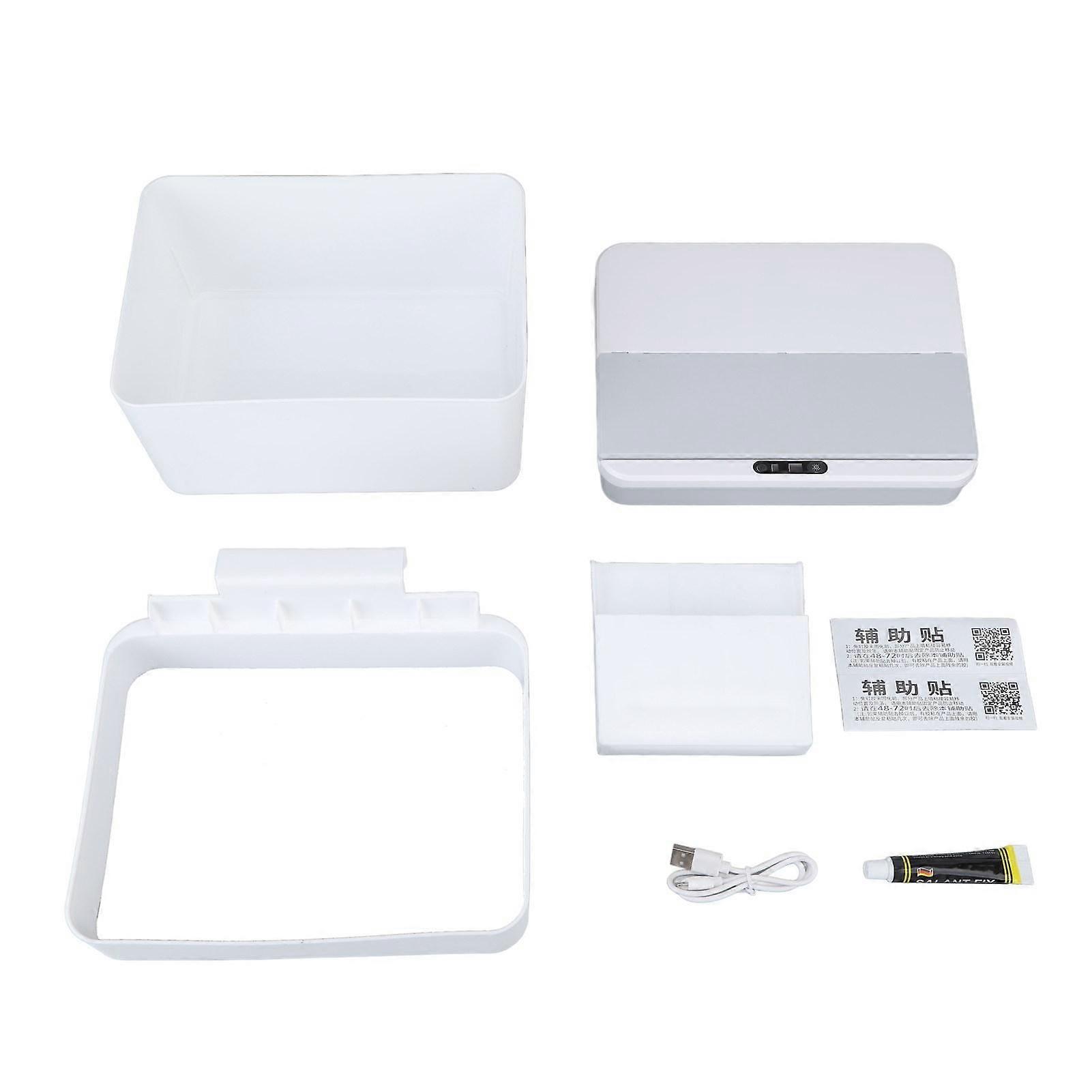 Touchless Mini Trash Can Automatic Small Garbage Can with Foldable Lid for Office Desktop Bedside