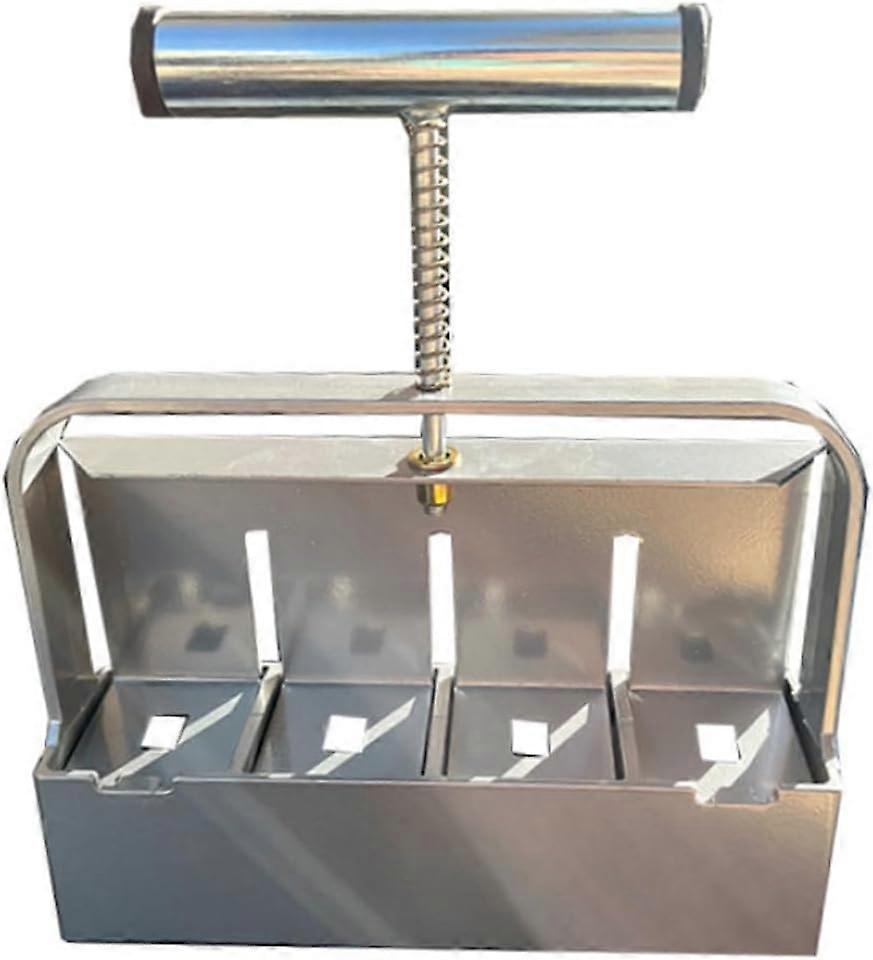 Manual Soil Block Maker - Precision Hand-Held Garden Tool For Seed Starting, Sturdy Stainless Steel