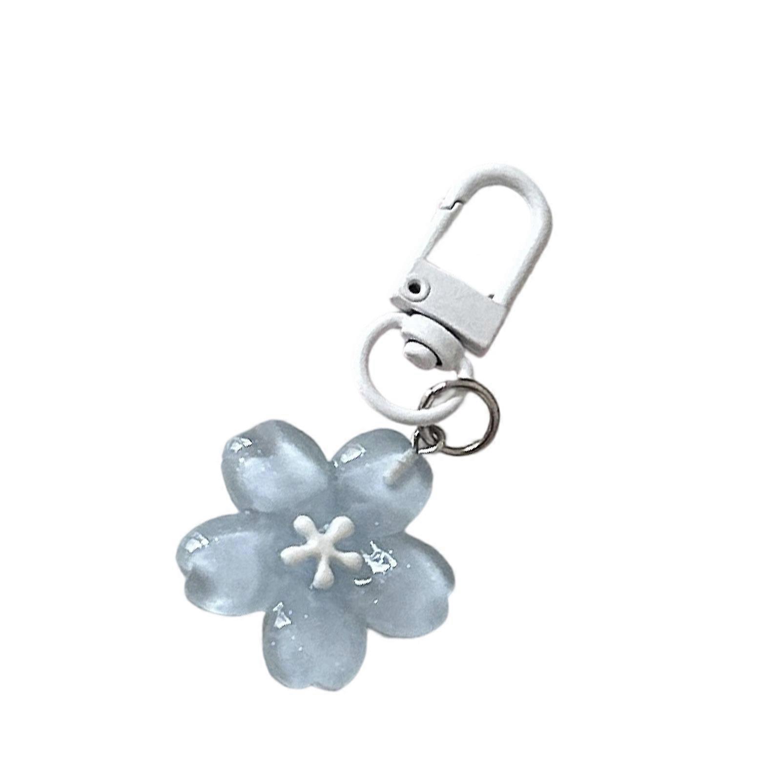 Practical Flower Keychain Delicate Key Decoration Stylish Key Accessories Resin Texture for Purse Keys Valentines Multicolor