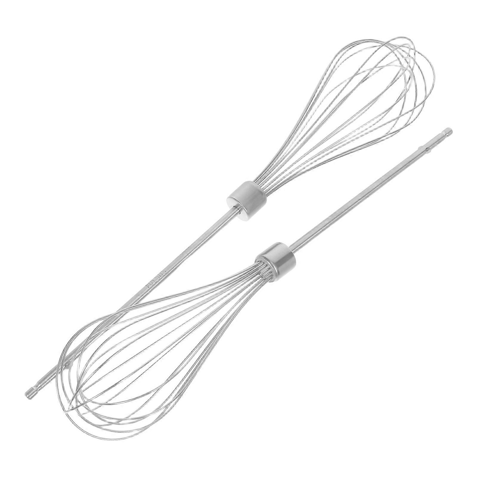 2Pcs Stainless Steel Hand Mixer Attachments for Kitchen Egg Beater Use