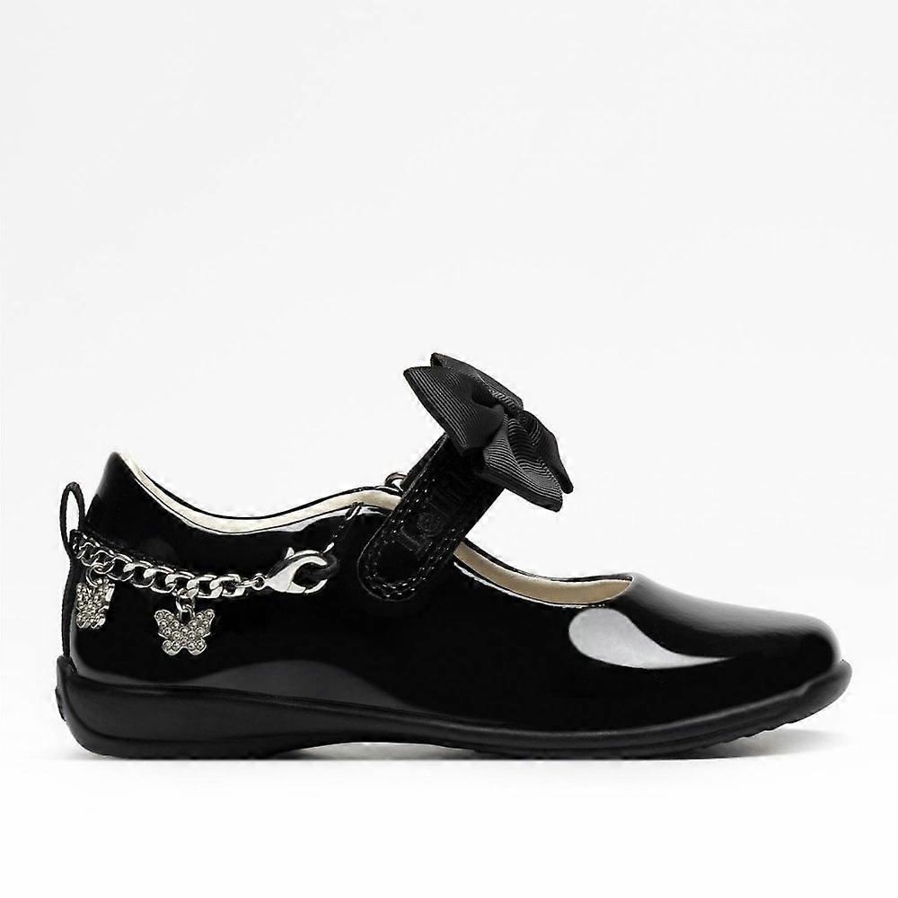 Kids Lelli Kelly F Izzy Hook & Loop School Shoe In Black Patent