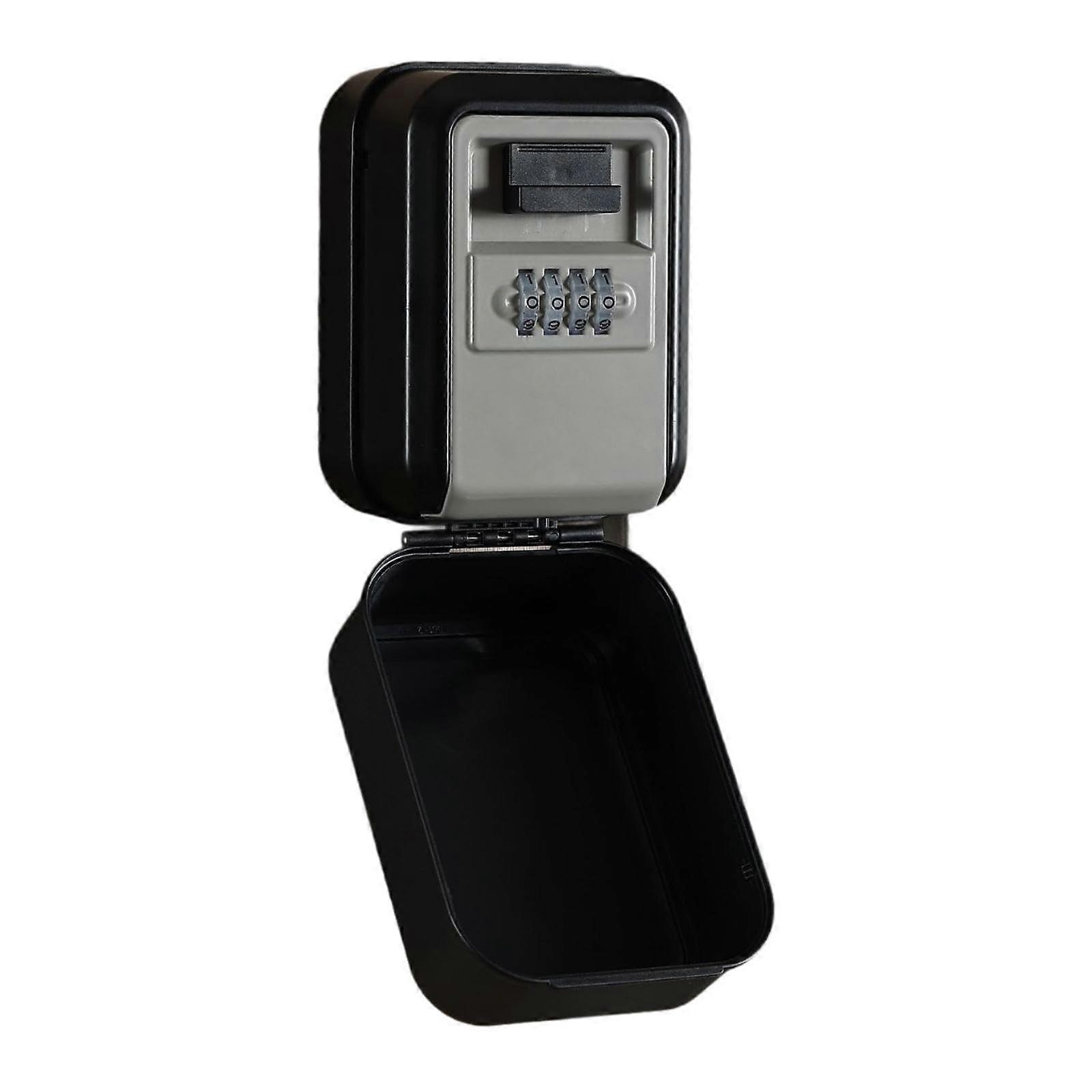 Key Lock Case Wall Mount Spare Key Storage 4 Digit Code Combination Lockbox Secure Key Safe