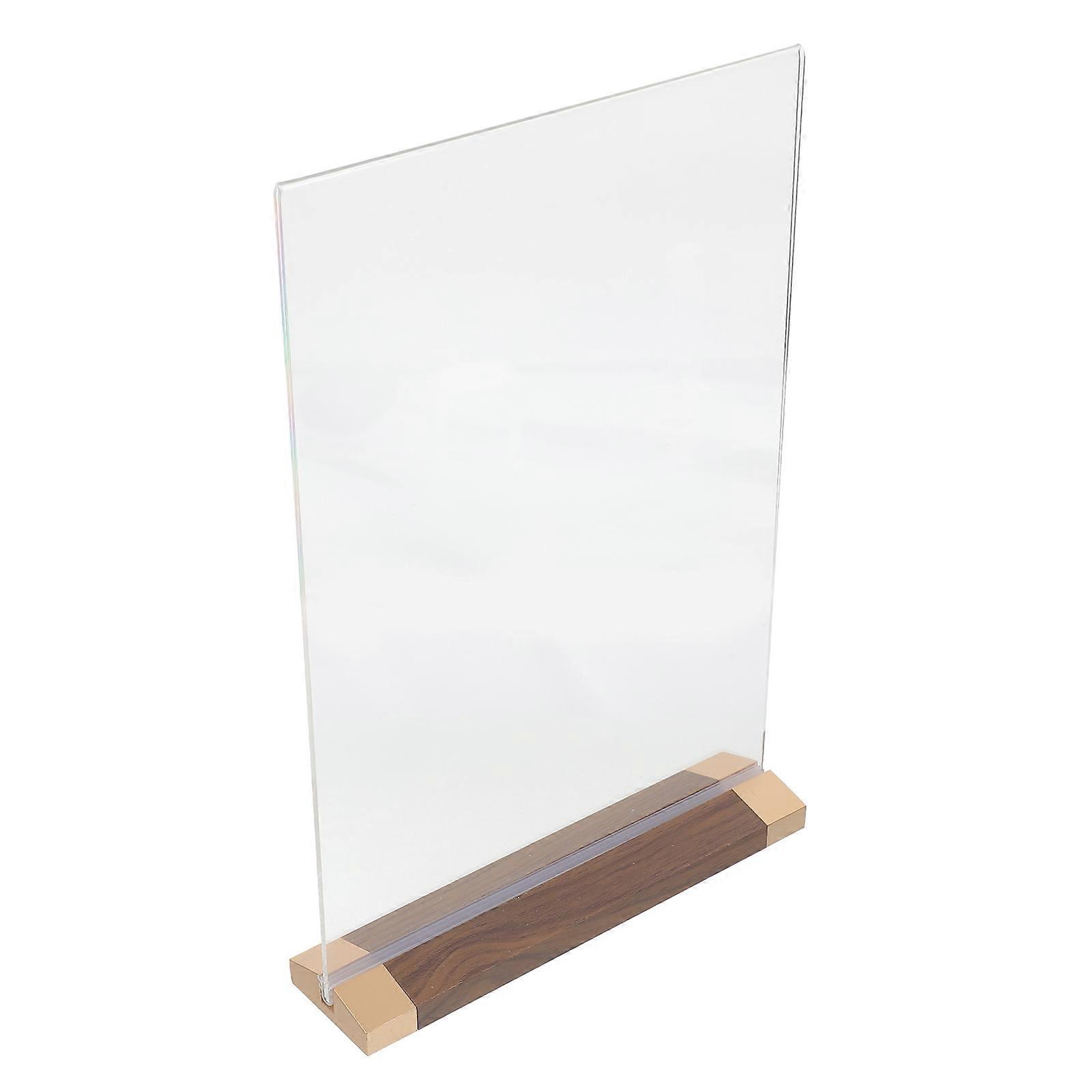 Hu Wood Display Stand for Storage Use Tabletop Sign Holder Acrylic Stand