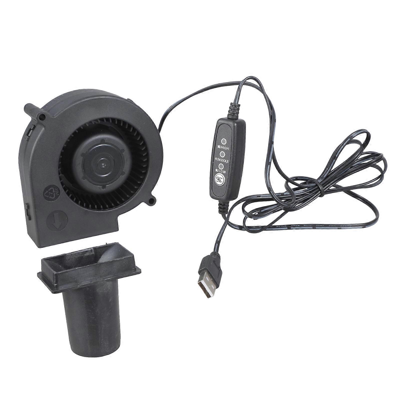 Plastic USB Blower 3 Speed Control For Efficient Combustion In Campfires Wood Stove And Portable Heating Systems Multicolor