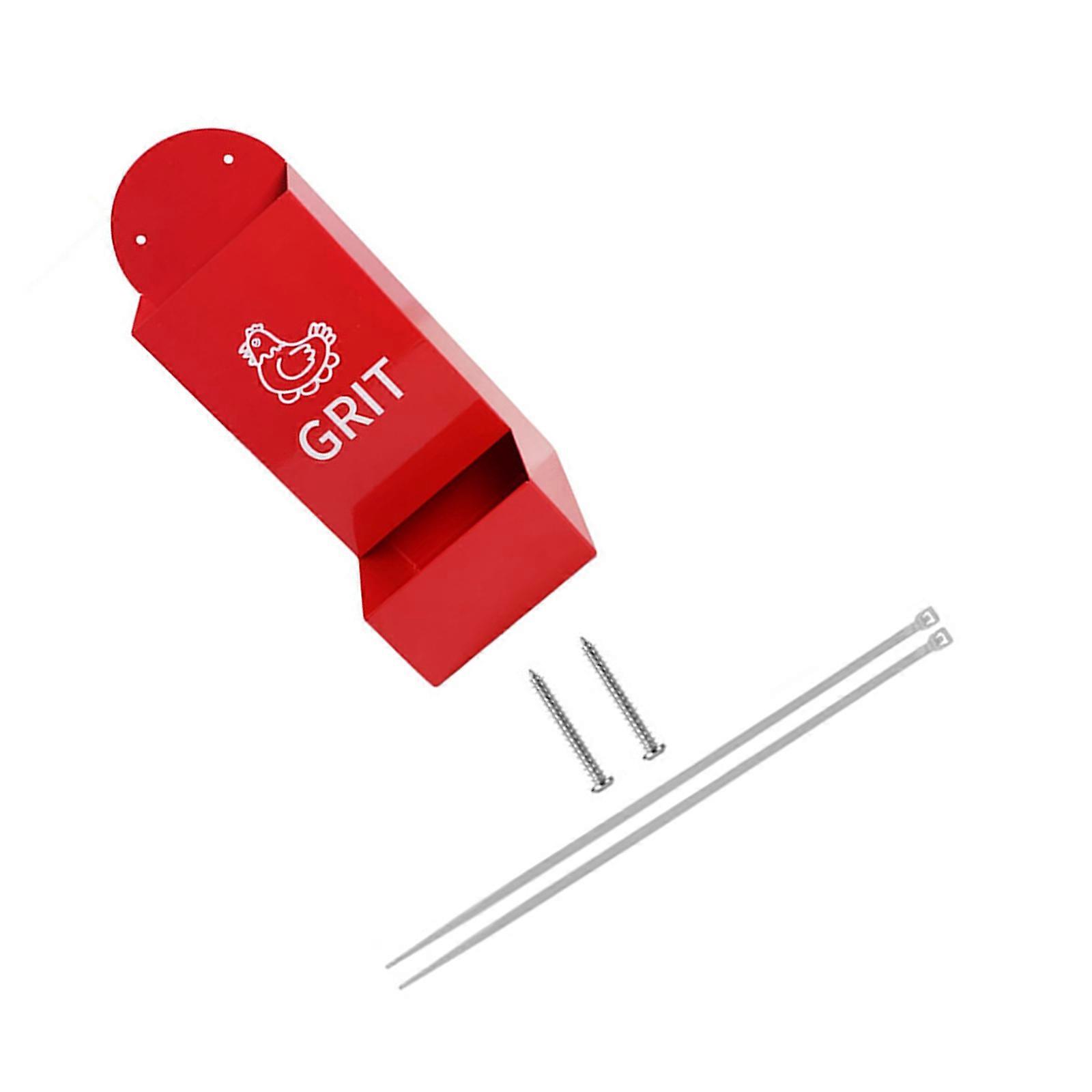 Large Capacity Chicken Feed Dispenser With Smooth Easyly To Clean Corrosion Resistant Iron Bird Feed Dispenser  Red