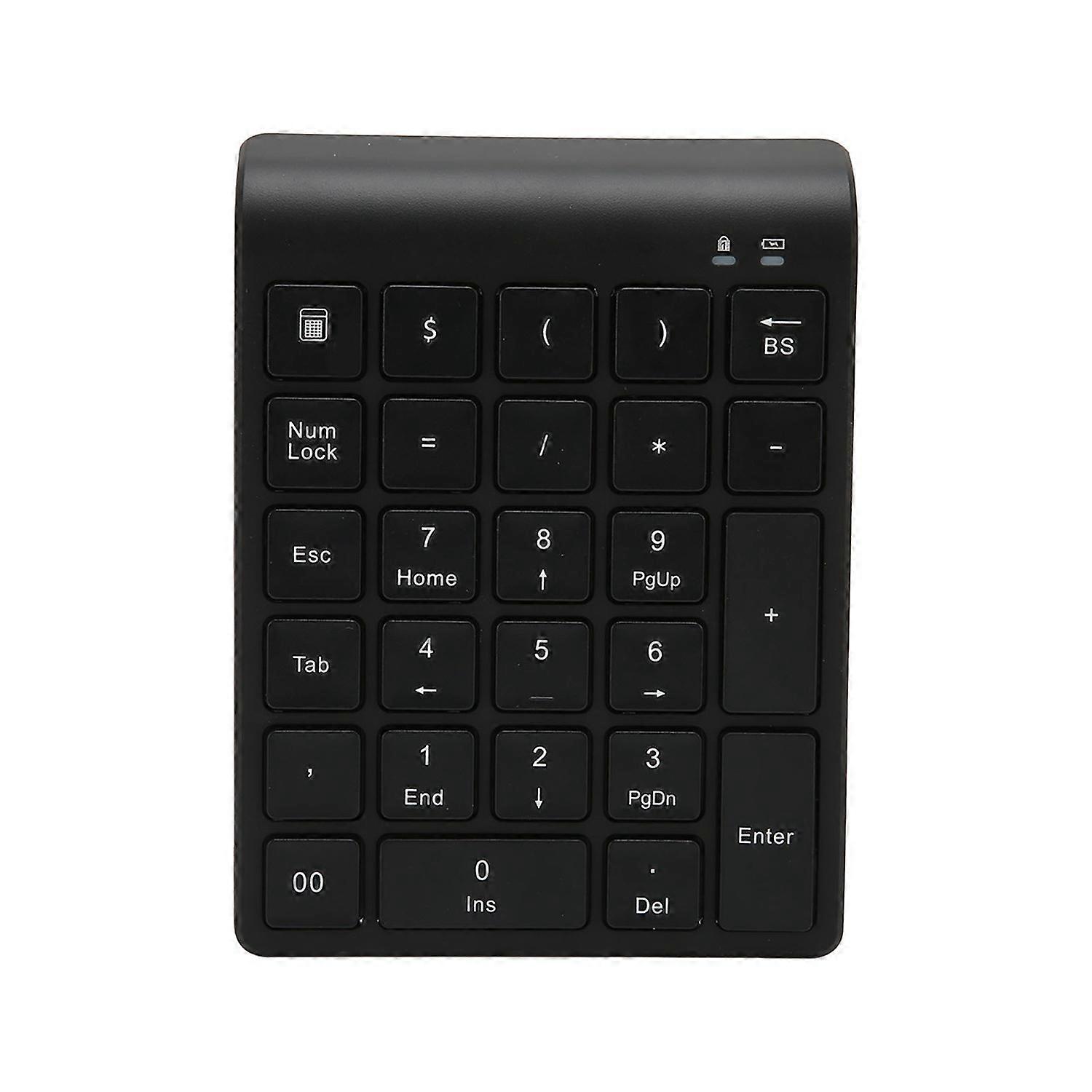 Wireless Numeric Keypad Bluetooth 27 Key Black Fast Data Transfer Gaming Keypad Support Shortcut Key