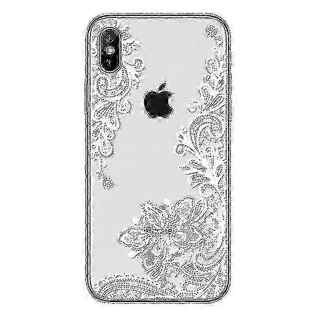 Iphone 13 Phone Case, Lace Pattern Transparent Shockproof Shockproof Phone Case