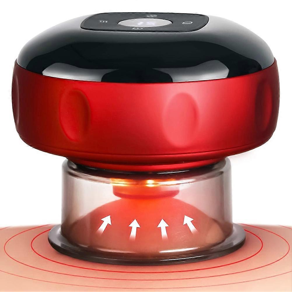 Smart Dynamic Cupping Therapy Set with 20-Level Heat & Suction, Electric Cupping Device with Red Light for Back Pain