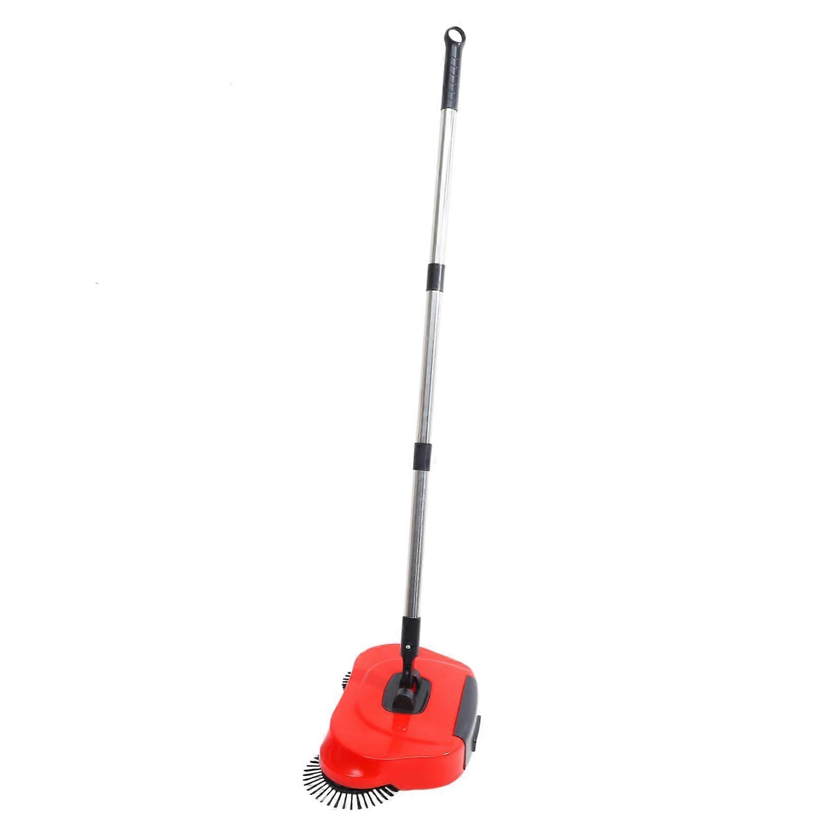 Lazy Hand Push Sweeper Broom with Dustpan and Rotating Brush for Easy Floor Cleaning
