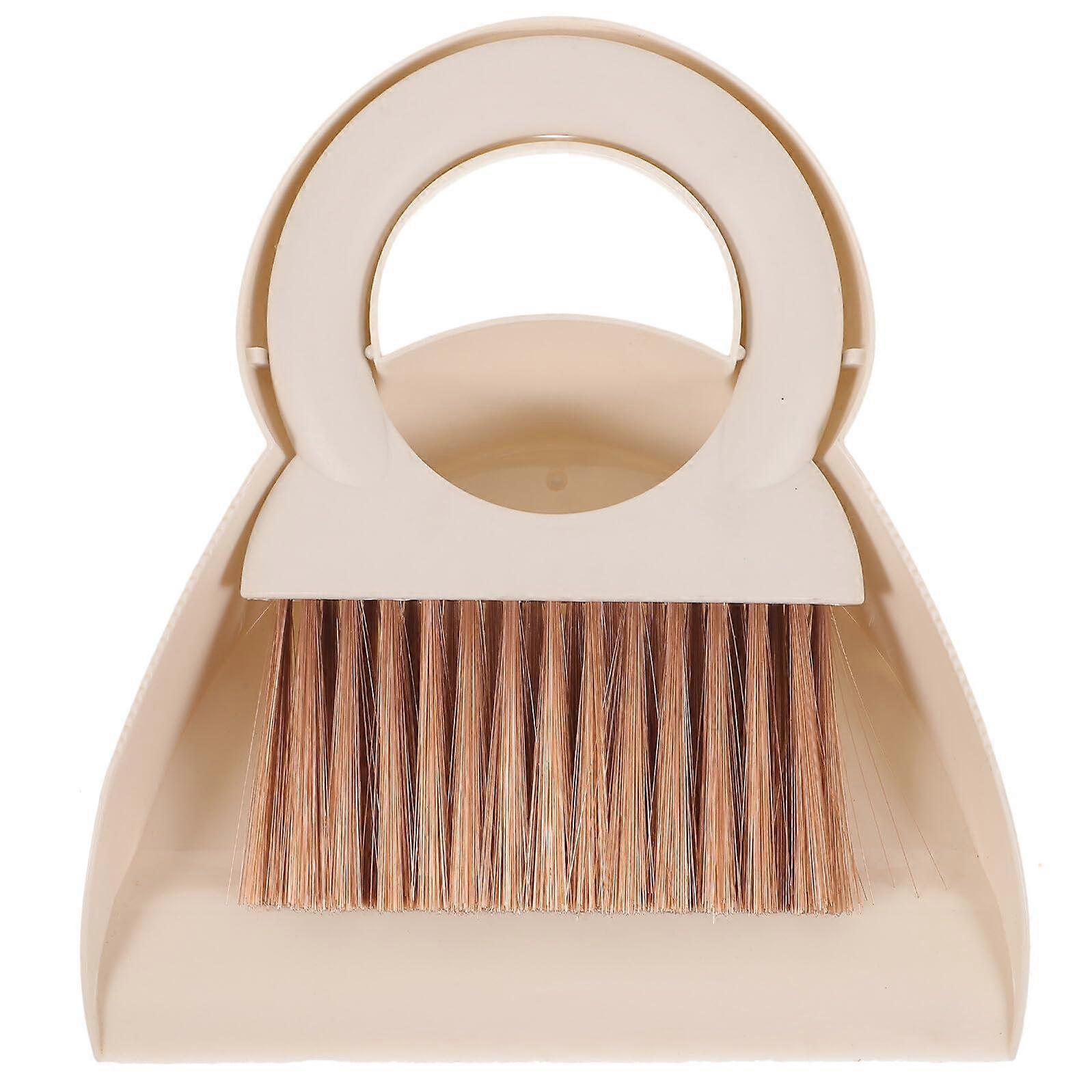 Mini Desktop Broom and Dustpan Set Small Handheld Brush for Table Keyboard Sofa Car Cleaning