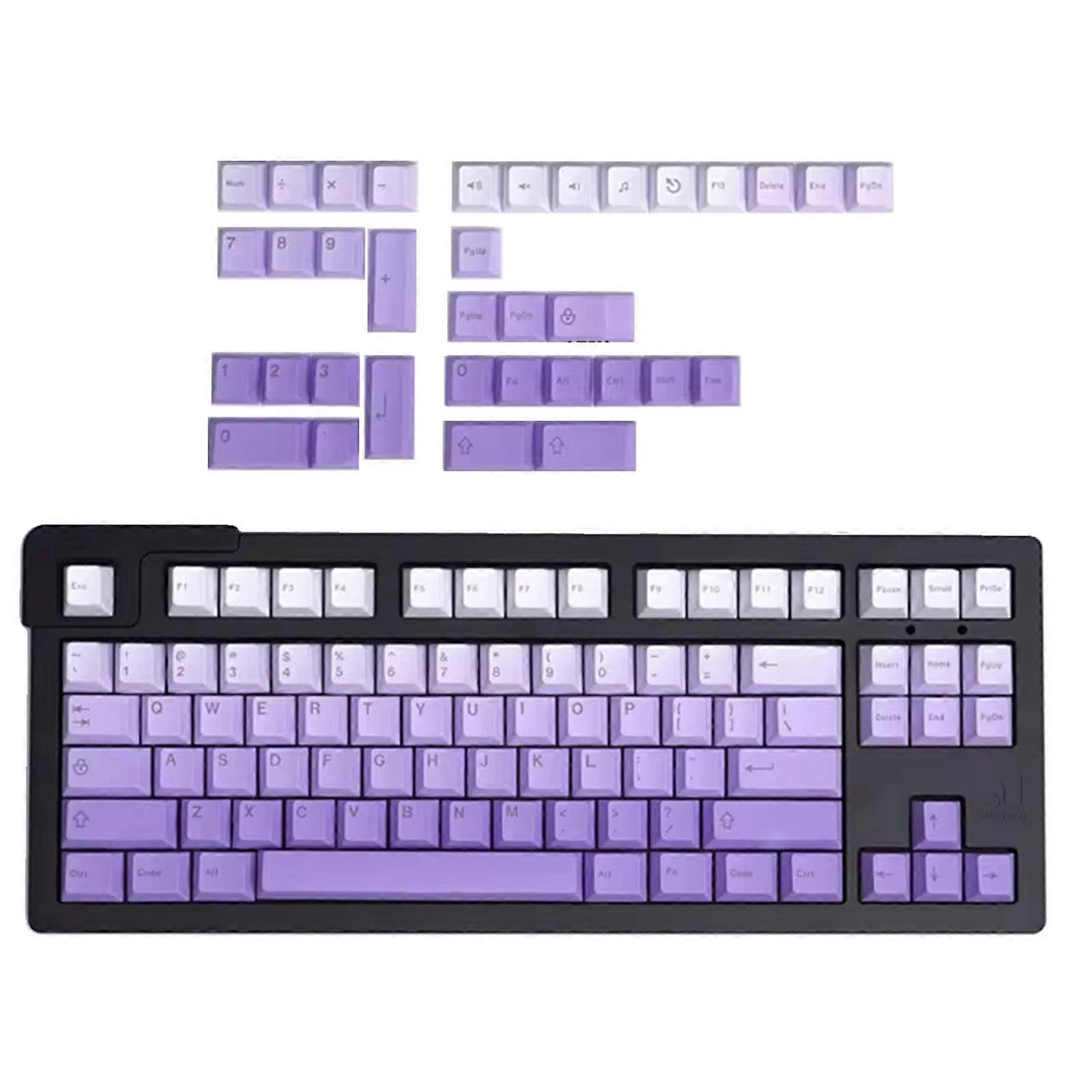 PBT Keycaps Unique Dye-Subbed Color with Ergonomic Feel for Mechanical Keyboards Keycaps Replacement Multicolor