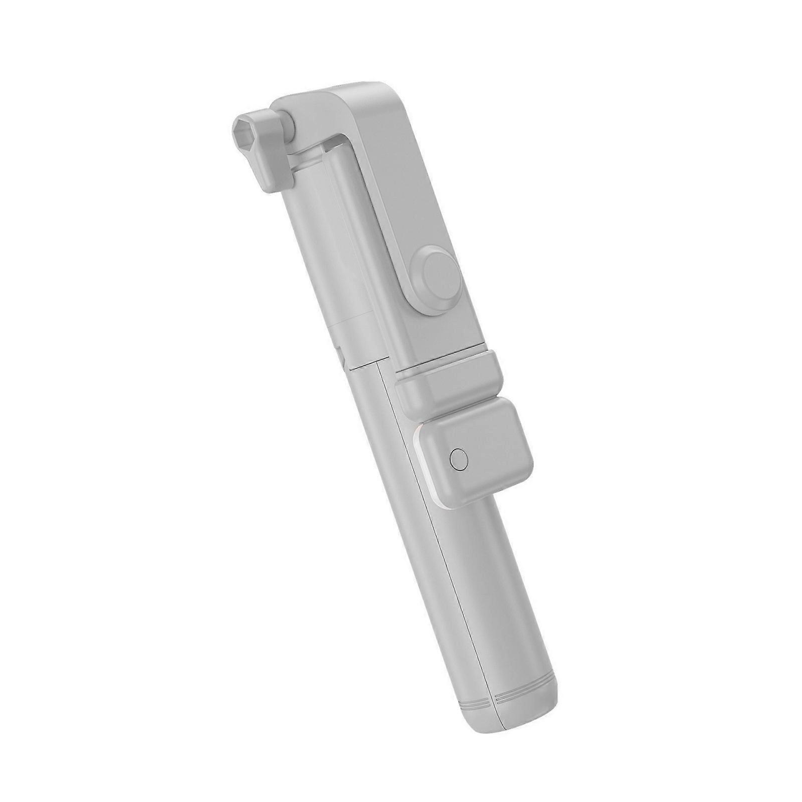 27インチ拡張可能な三脚スタンド多機能360度回転ポータブル自撮り棒ハンドヘルド三脚電話ホルダー付きホワイト