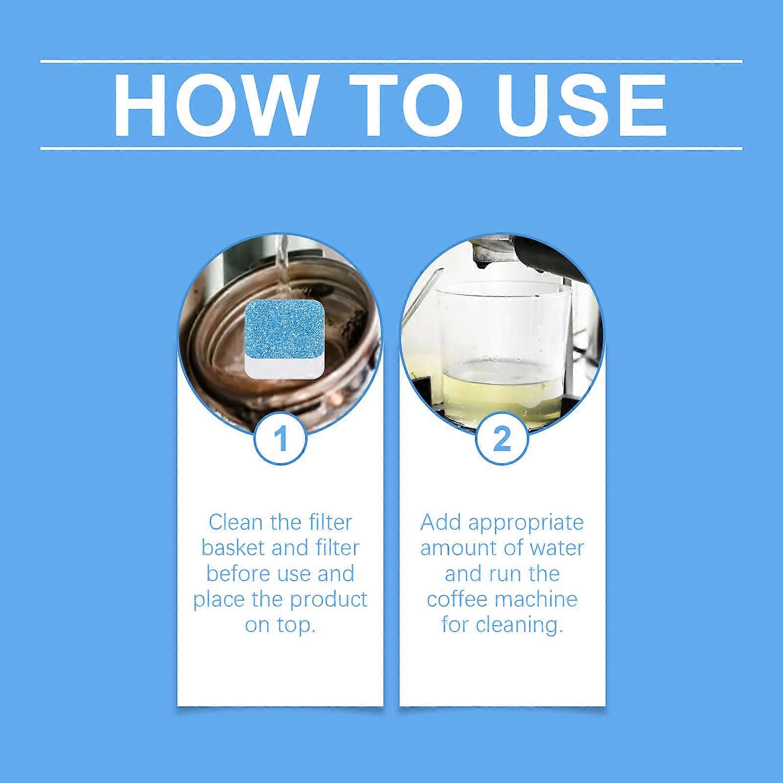 Jaysuing Coffee Machine Descaling Effervescent Sheet Clean Scale Stains Stainless Steel Coffee Machine Filter Clean Sheet