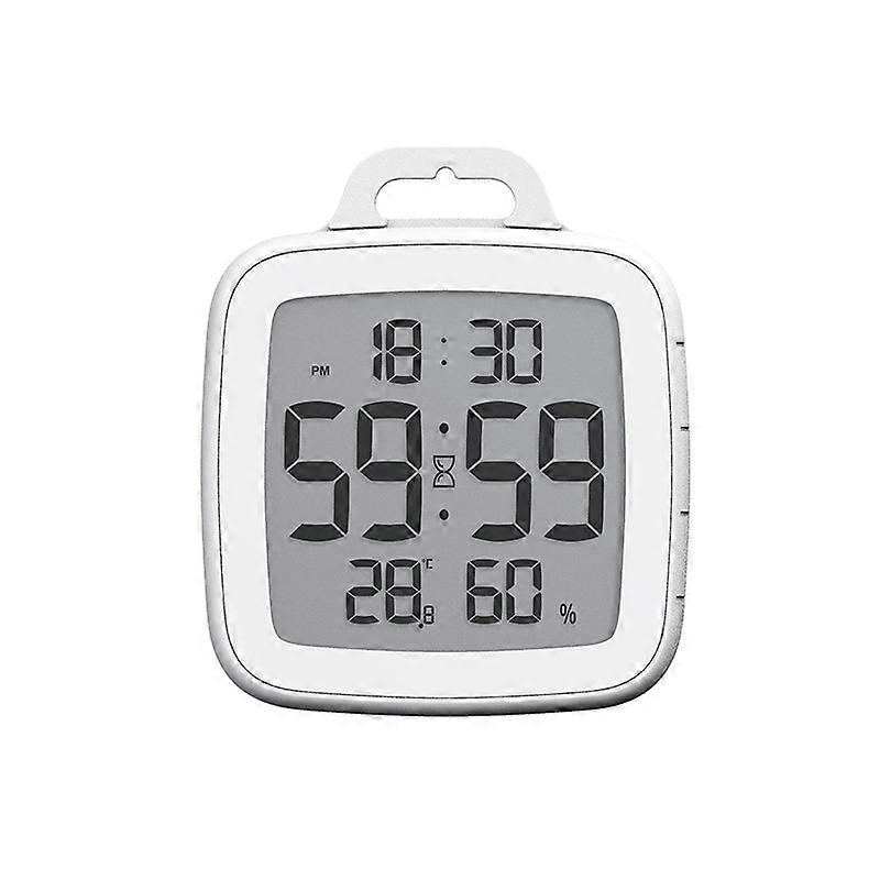 LCD Screen Waterproof Digital Bathroom Wall Clock Temperature Humidity Meter Countdown Time Flip Shower Clocks With Hook Timer