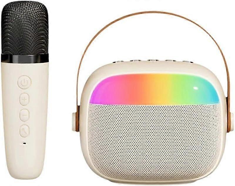 Mini Karaoke Machine for Adults and Klds, Portable Bluetuth Speaker with 2 Wireletss Microphone