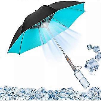 UV Blocking Umbrella with Fan 3 in 1 with Mister Sun Umbrella for Travel Fishing