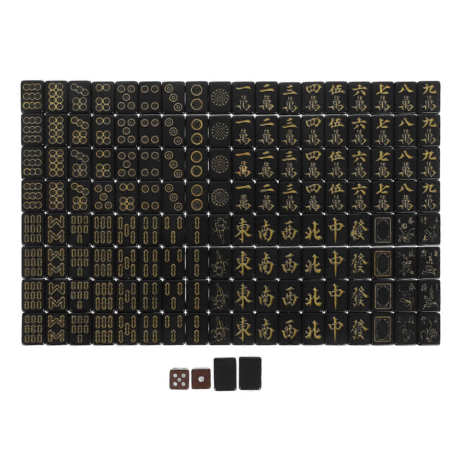 Portable Mini Mahjong Set Space Saving Durable Use For Home Entertainment All Ages Family Fun Compact Design 2.00X1.40X1.00CM 1Set