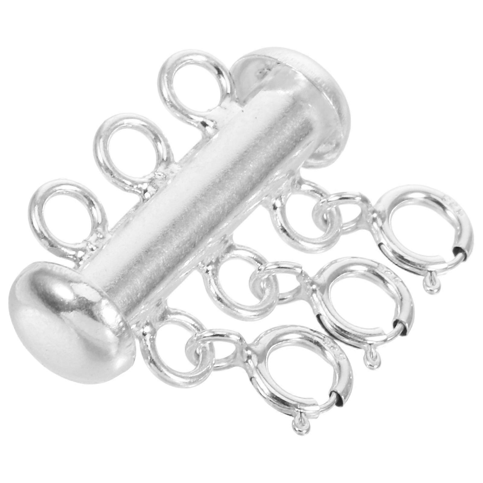 Silver Necklace Layering Clasps for Easy Layering