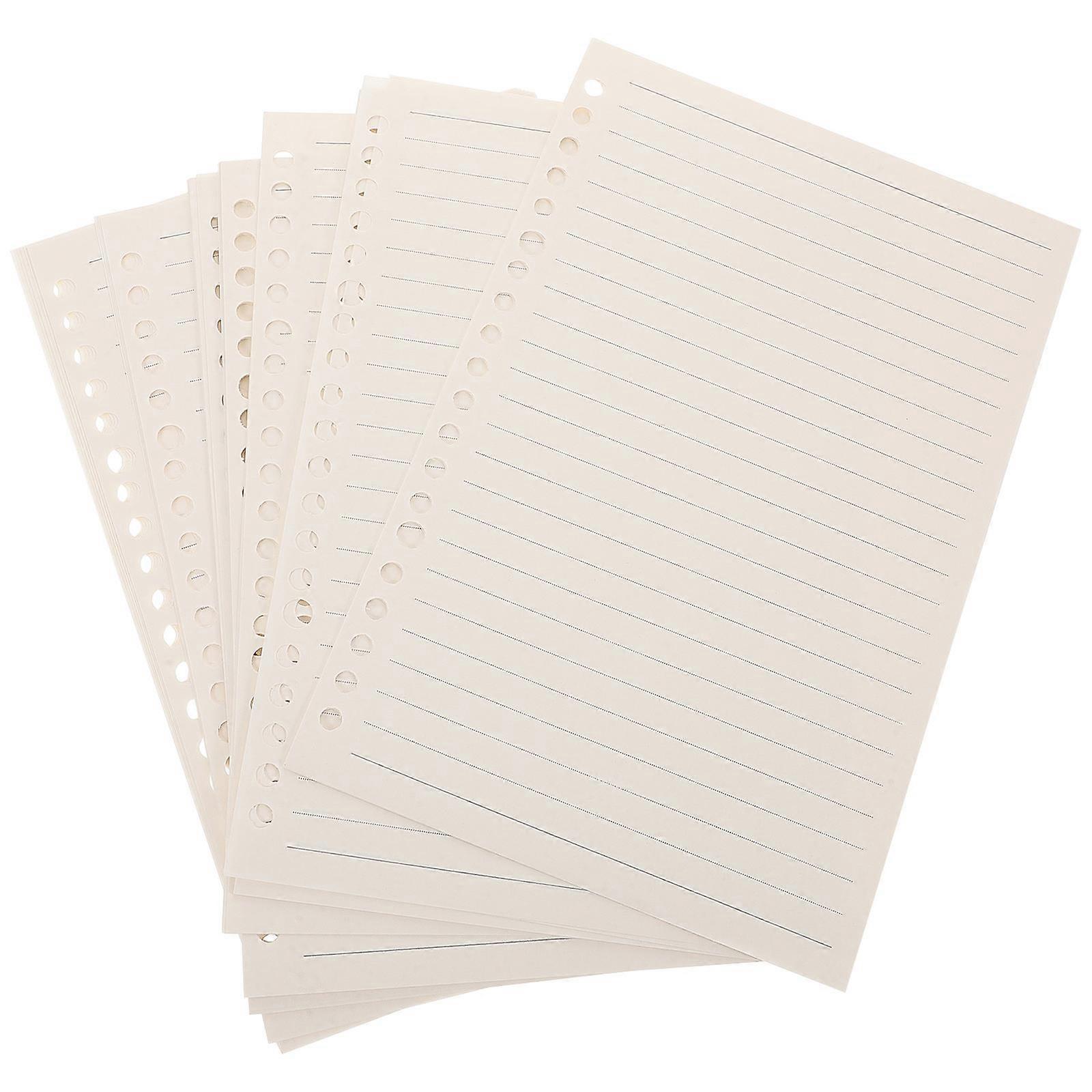 Loose Leaf Grid Paper A5 Notebook Refill for Writing Use 60Pcs White Sheets