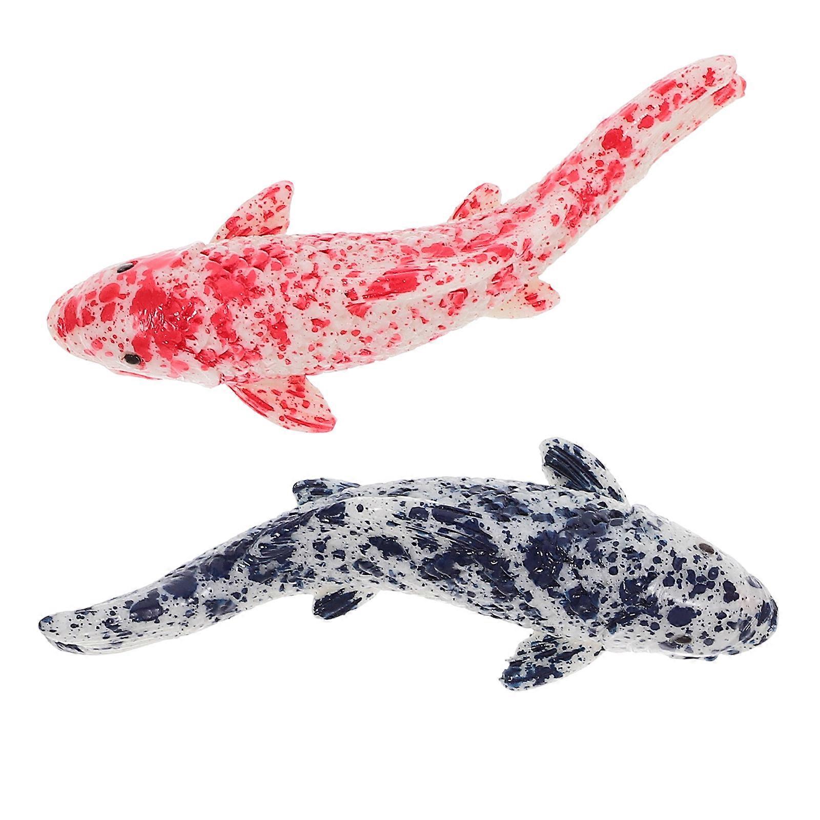 Artificial Aquarium Fish Mini Resin Koi Models for Fish Tank 2Pcs
