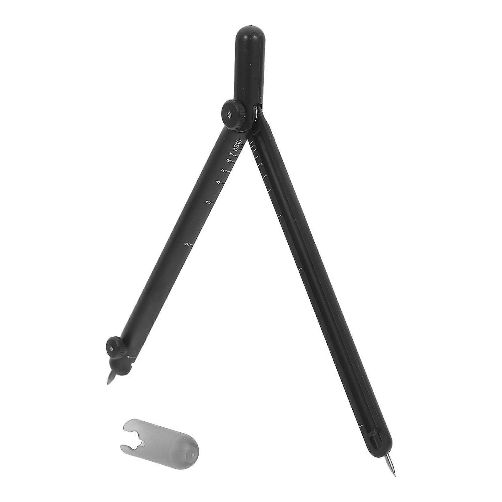 Metal Circle Maker Compass for Drawing Black with Radius Scale