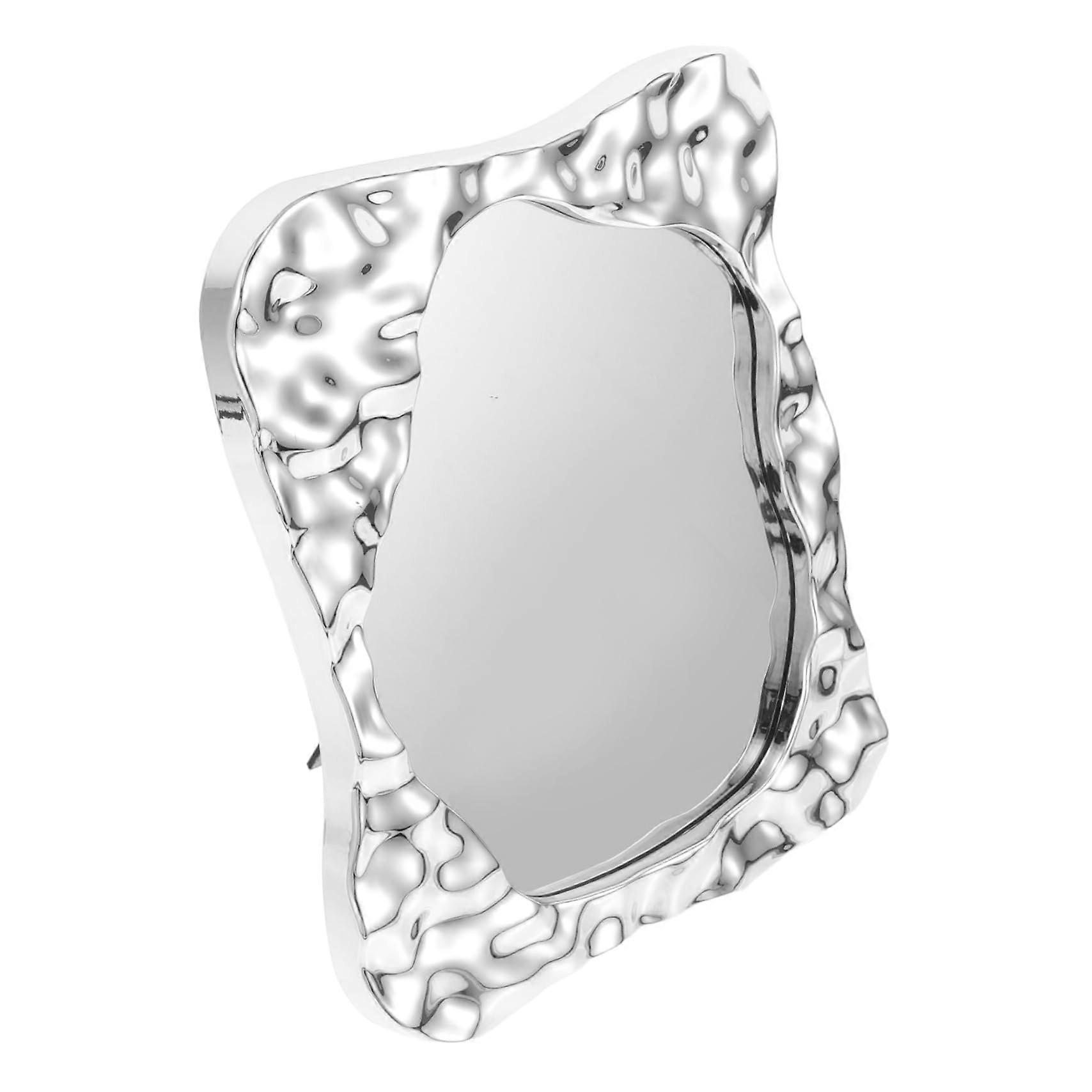 Vanity Mirror with Clear Distortion Reflection, Elegant Tabletop Makeup Mirror for Bedroom
