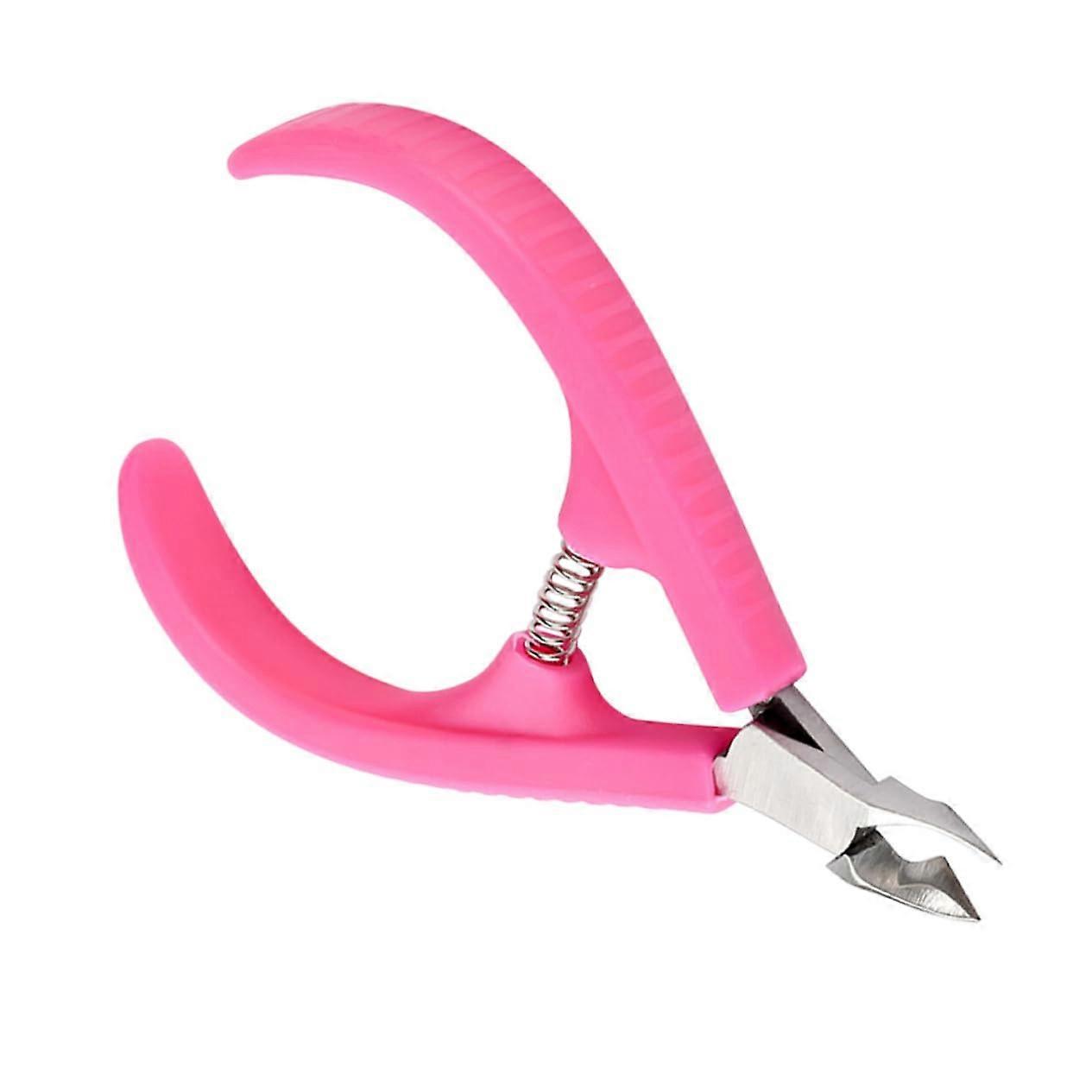 2pcs Professional Cuticle Nipper with Plastic Handle Dead Skin Remover for Home and Salon Use