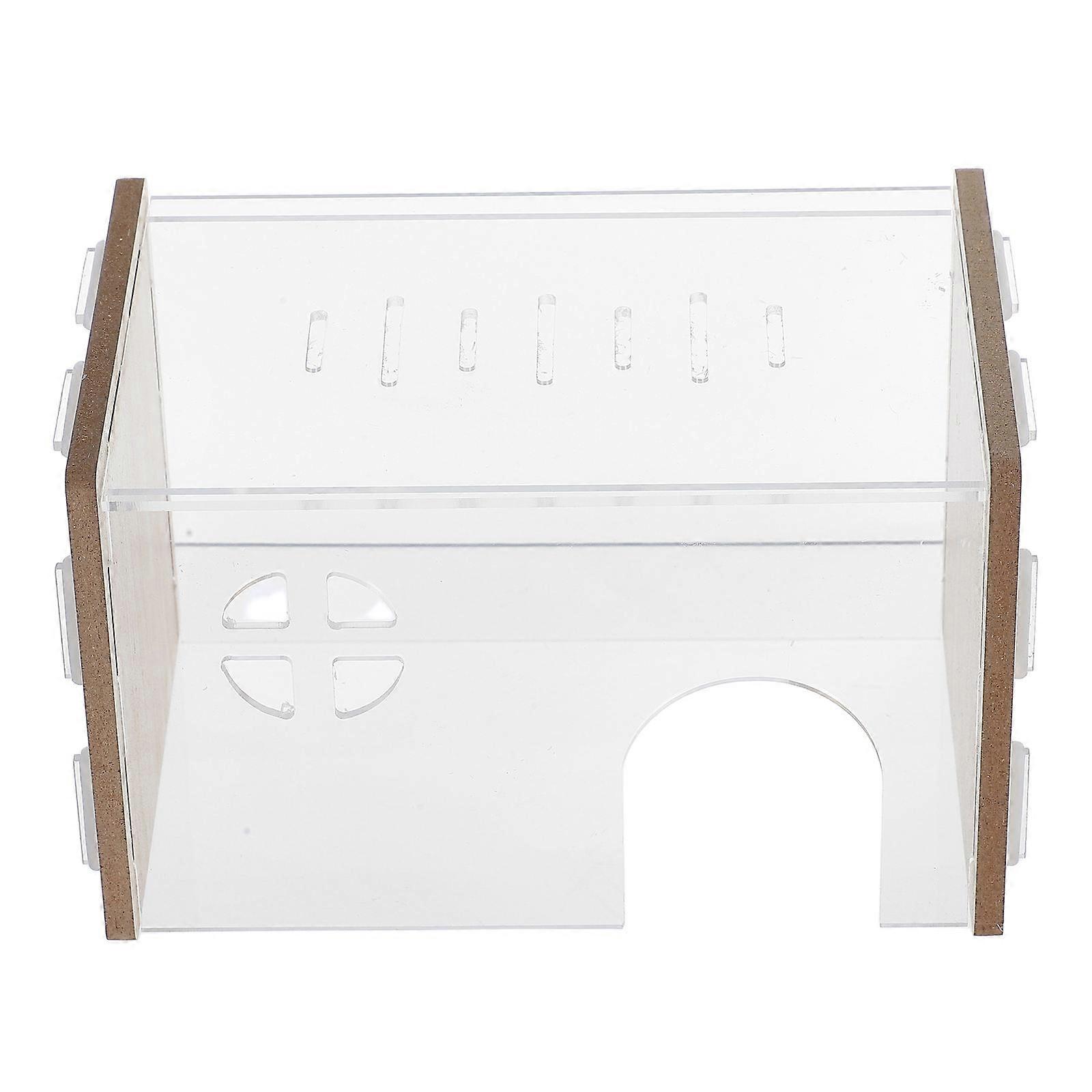 Transparent Hamster Hideout Offering Cozy Habitat Indoor