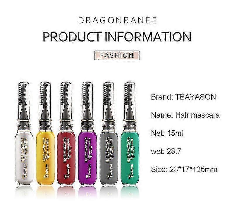 Hårfärg för flickor Tillfällig hårmascara Tillfällig hårfärg Krita Tillfällig hårfärg