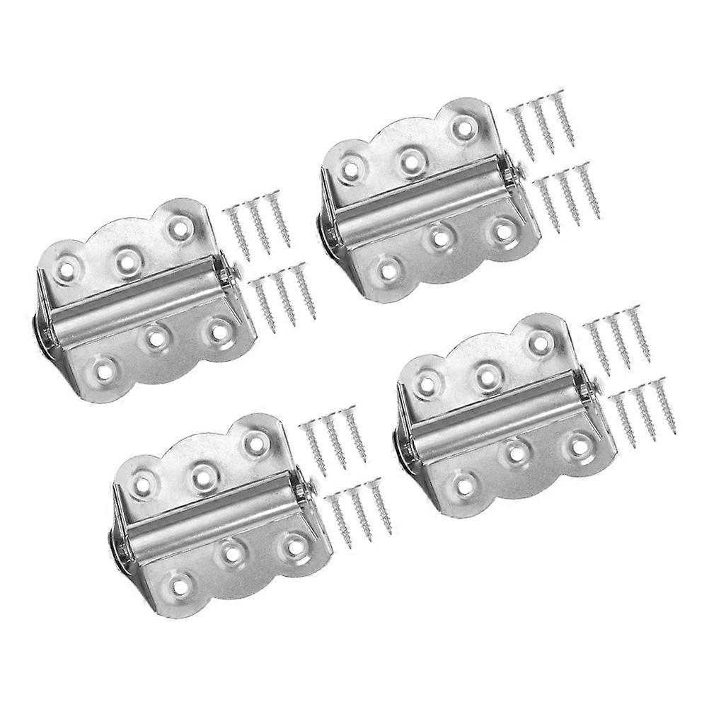 Spring Hinge for Door Stainless Steel Auto-Reset Butterfly 4Pcs Set