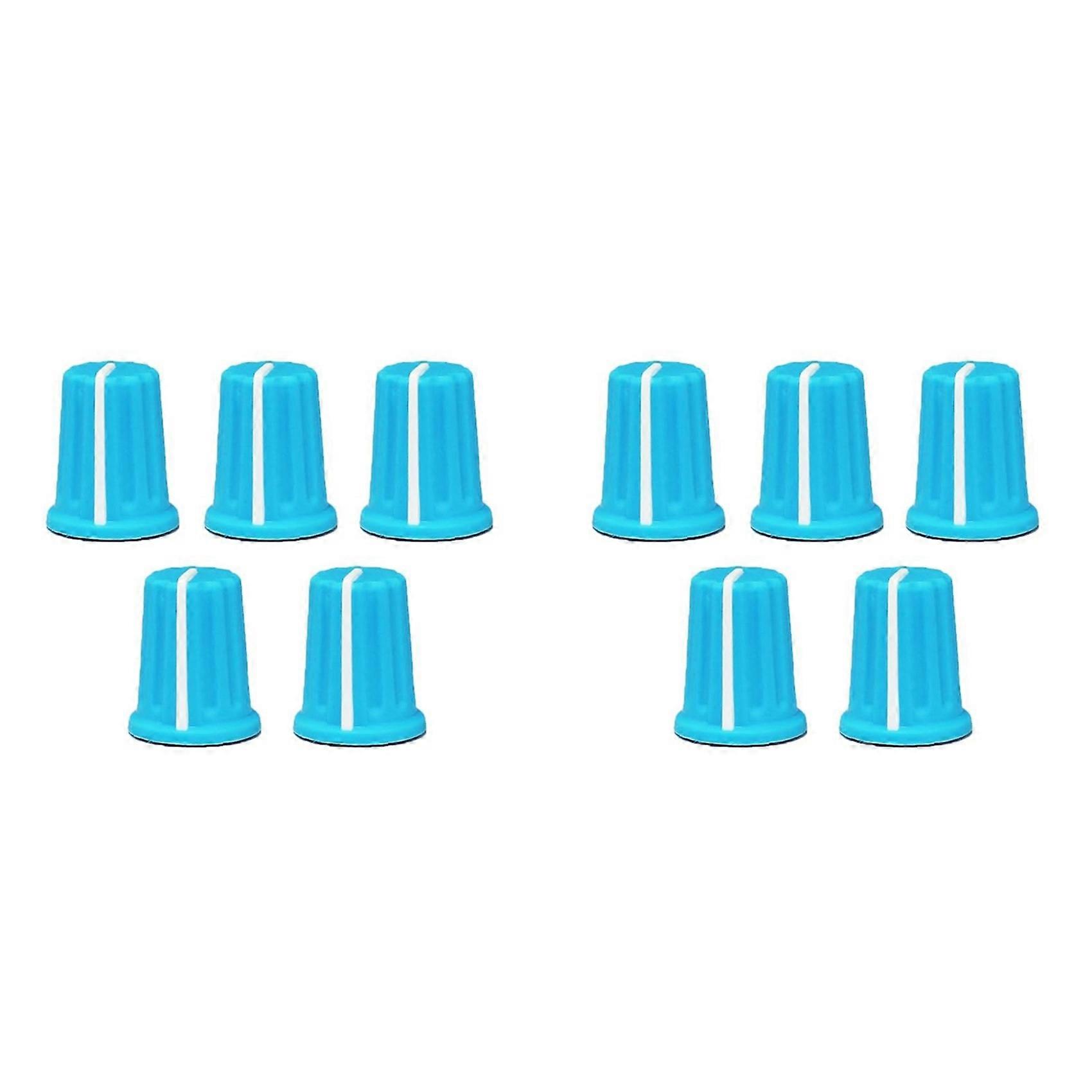 10X EQ Rotary Knob Replacement Equalizer Potentiometer Fader Knobs Push Rod Cap, Knob Cap-D