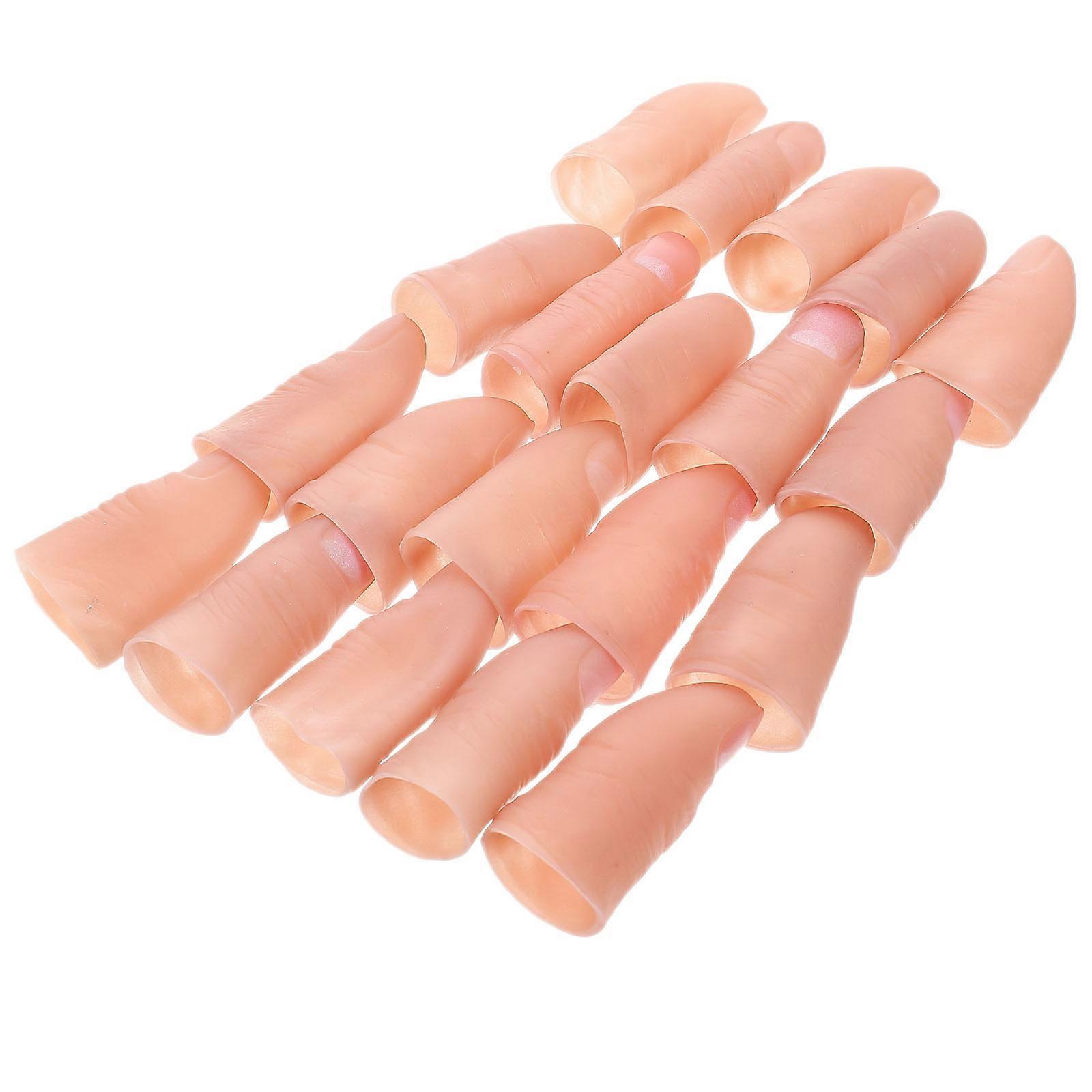 Fake Finger 20Pcs for Performance with Realistic Artificial Thumb Tips
