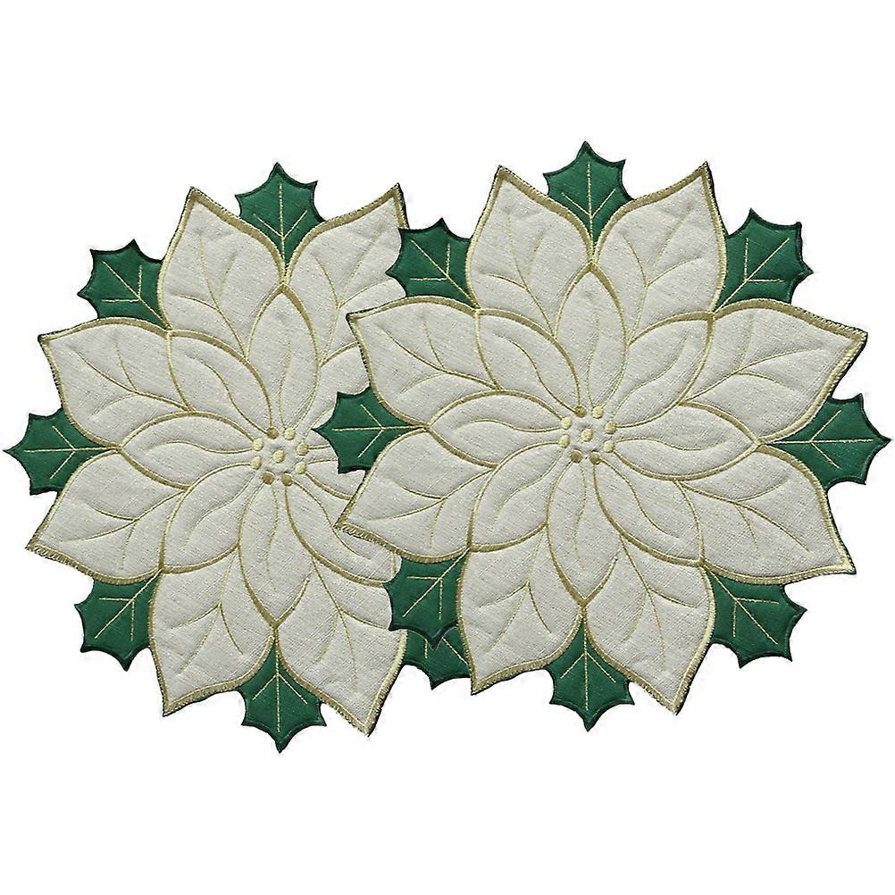 10Pcs Reusable Christmas Plate Mat for Insulation Function