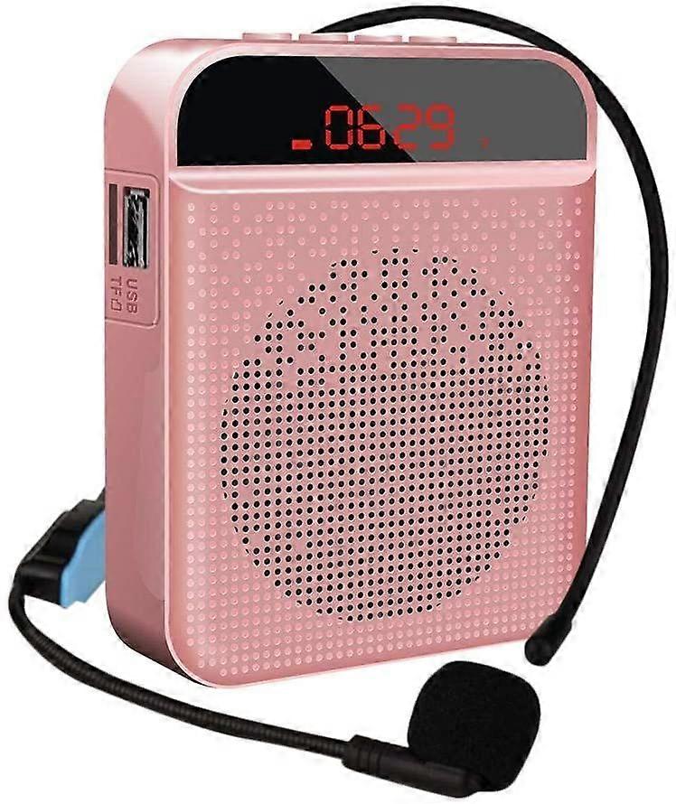 Mini Voice Amplifier Portable Rechargeable Bluetooth Speaker with Wired Microphone Headset
