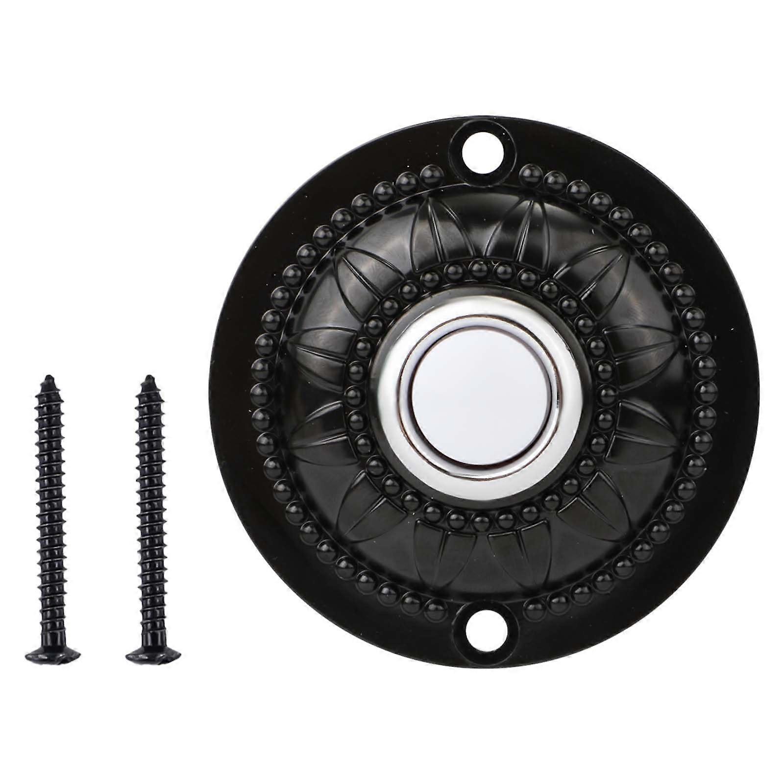 Lighted Doorbell Button with Weatherproof LED, Durable Metal, Universal Fit Screw Mount