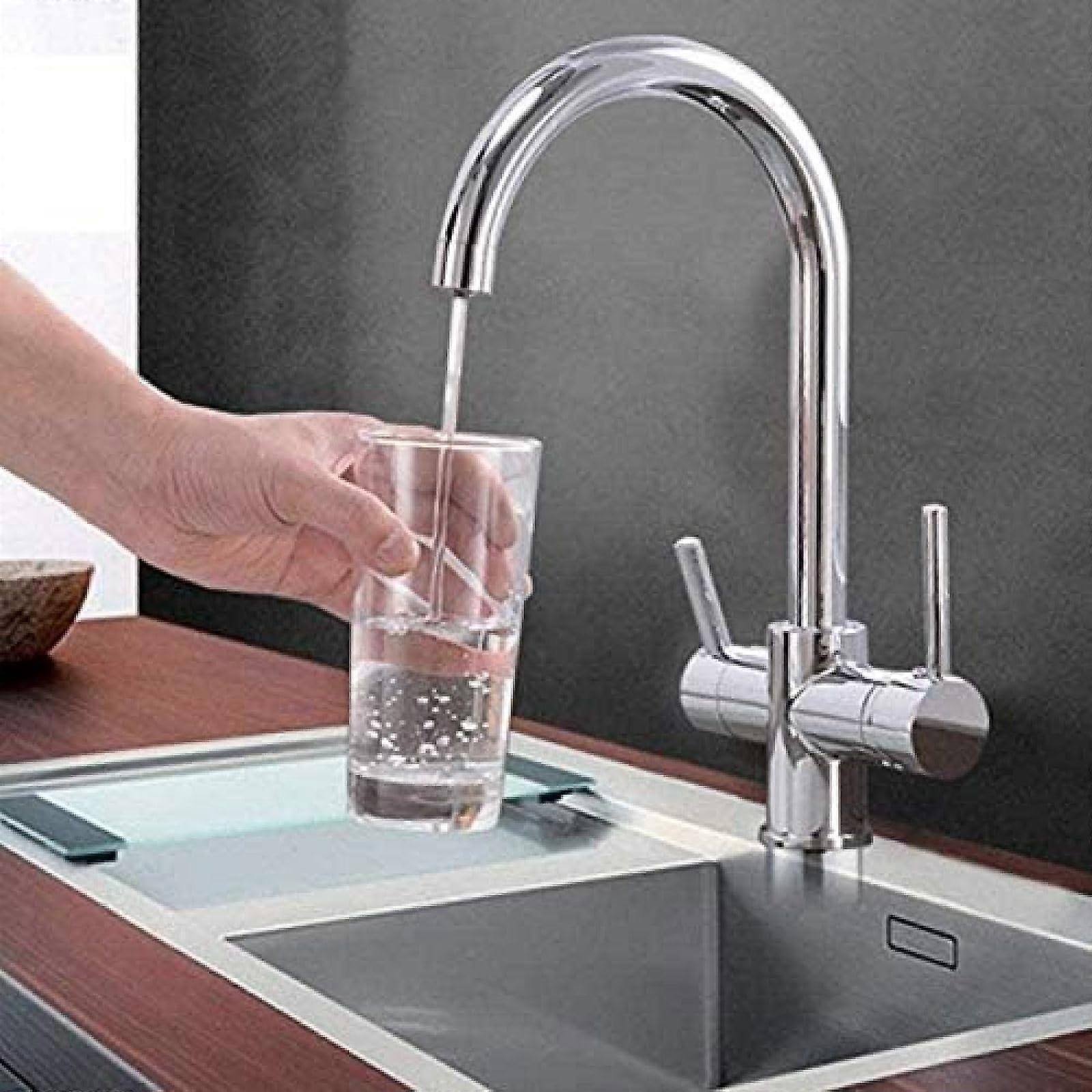 Kitchen Sink Faucet Solid Brass 360° Rotation Splash Flow Easy DIY Install Filtered Tap