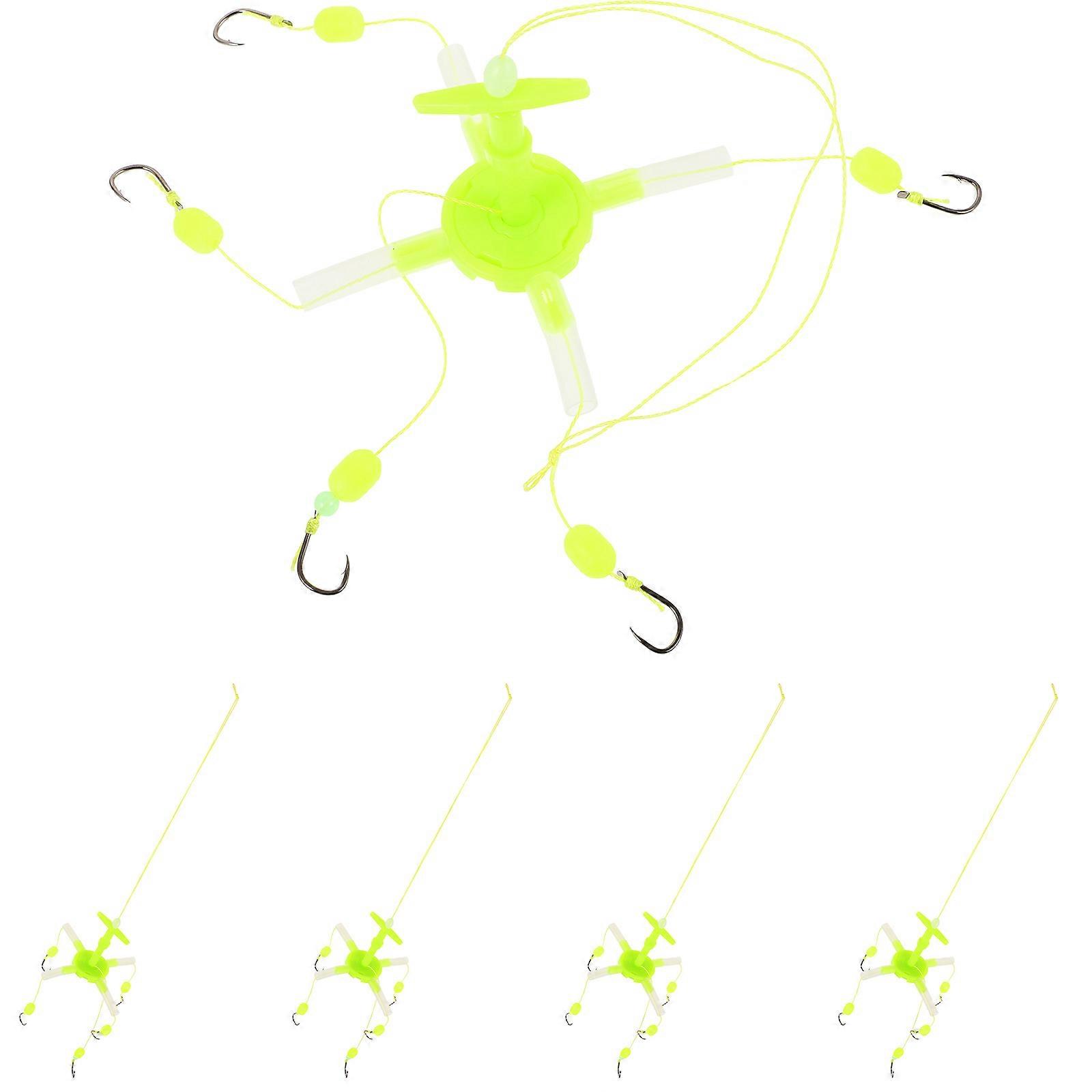 Fish Hooks Freshwater Multi-Hook Angling Hook for 5Pcs Fishing Gear