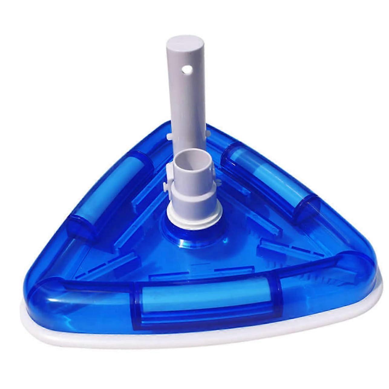 Triangle Weighted Transparent Pool Vacuum Head with Nylon Bristles for Precise Corner Cleaning