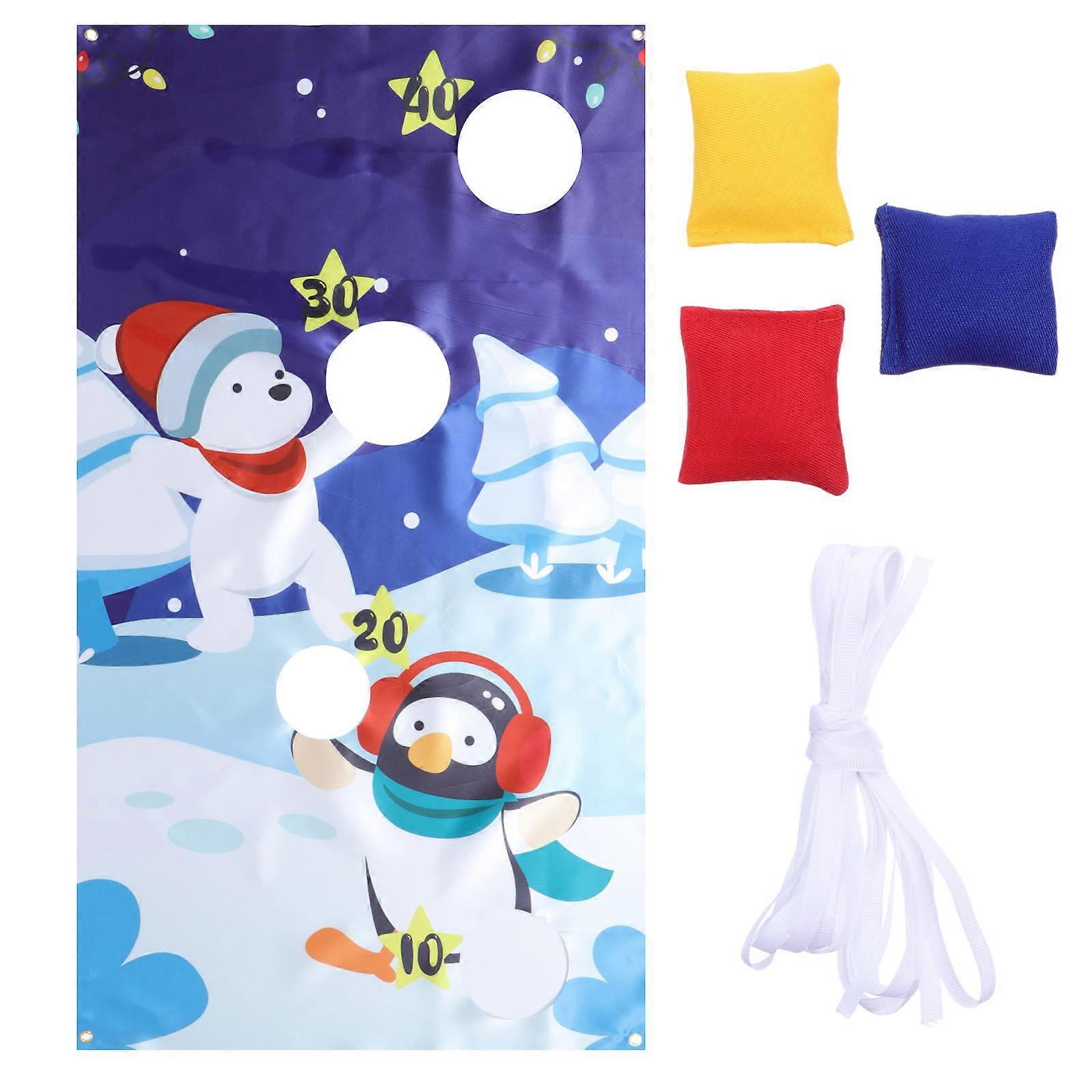 Winter Holiday Party Toss Game Kit Rectangle Shape Environmentally Friendly Material 1 Set