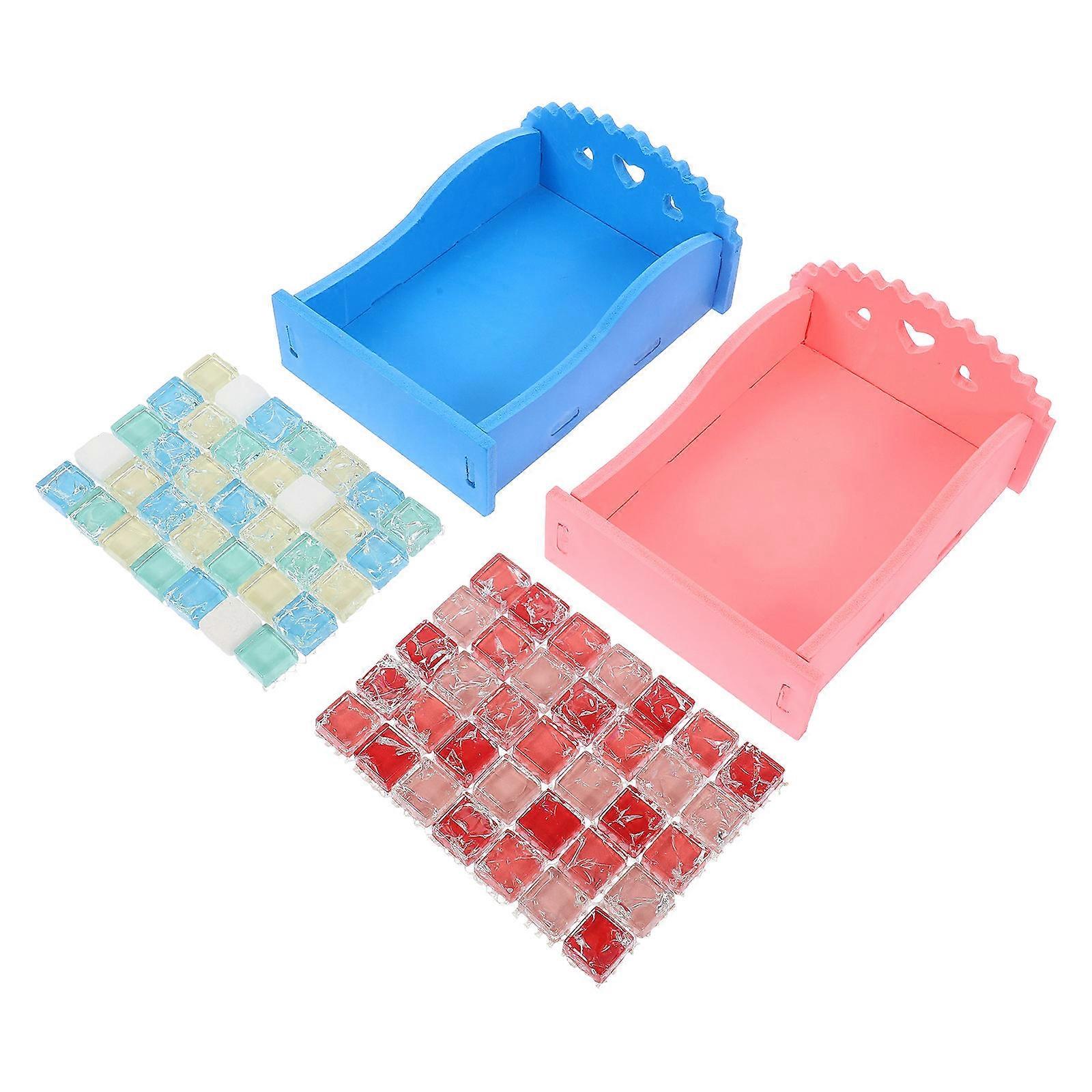 Hamster Accessories Cooling Bed Board for Summer 2Pcs Cooling Board Blue