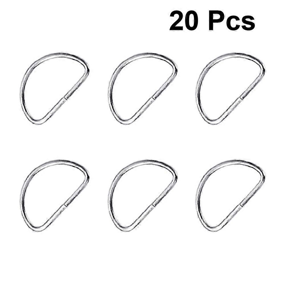 Metal D Ring for Shoulder Strap Bag Accessories Function 40Pcs Silver