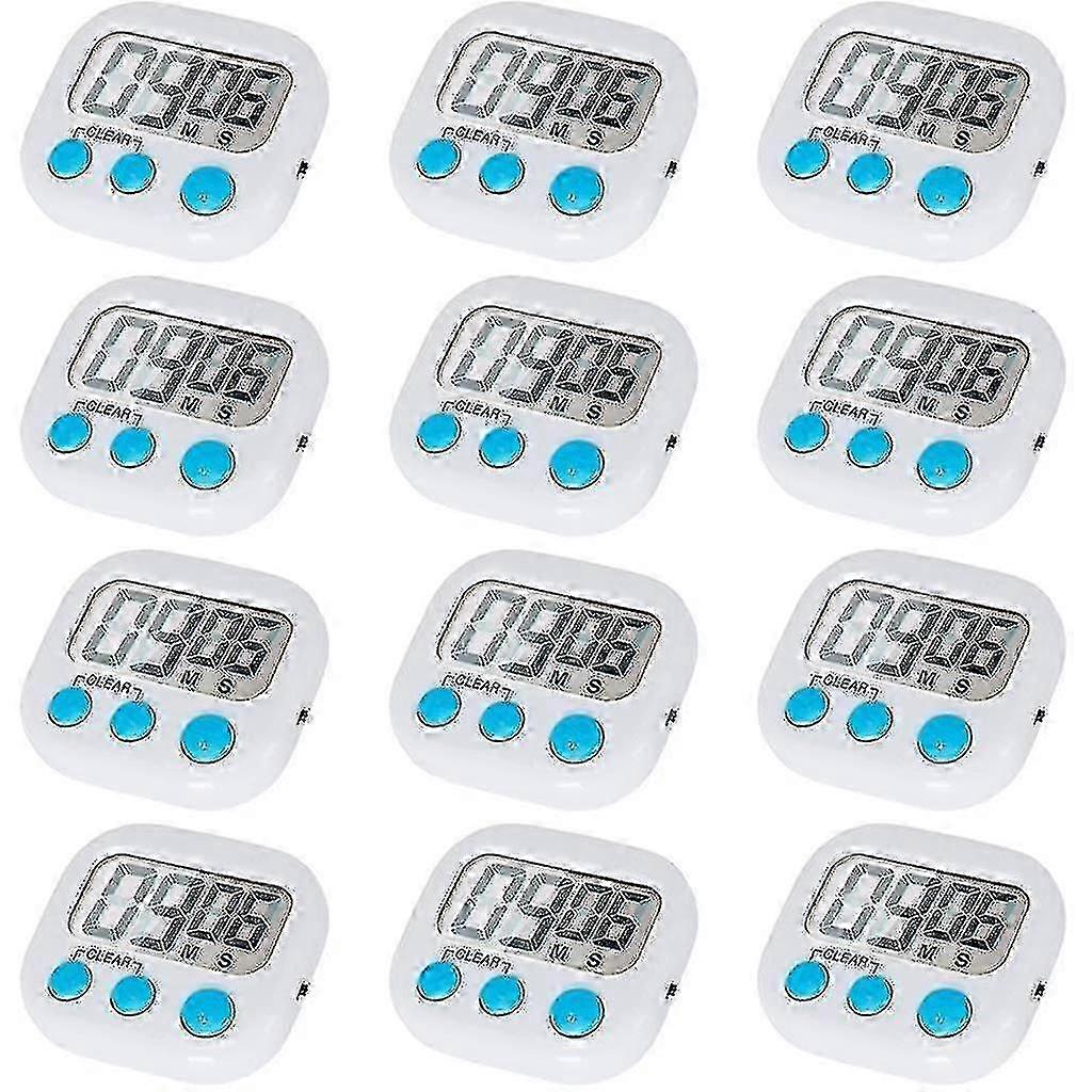25-26 12 Pack Digital Kitchen Timer With On/off Switch, Loud Alarm