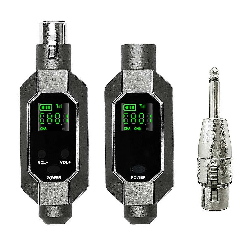 UHF Wireless Microphone Converter XLR Transmitter and Receiver Microphone System for Dynamic Microphone