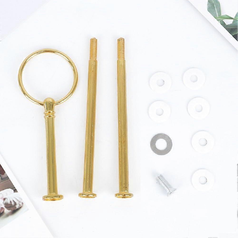 Gold 3 Tier Cake Stand Hardware Rod with Stable TripleLayer Support and Elegant Finish