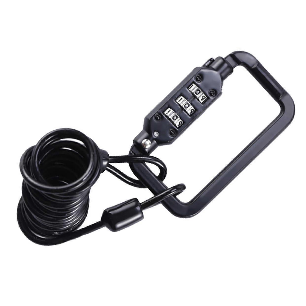 Bike Helmet Lock with Durable Combination Cable for Universal Helmet Compatibility and Security